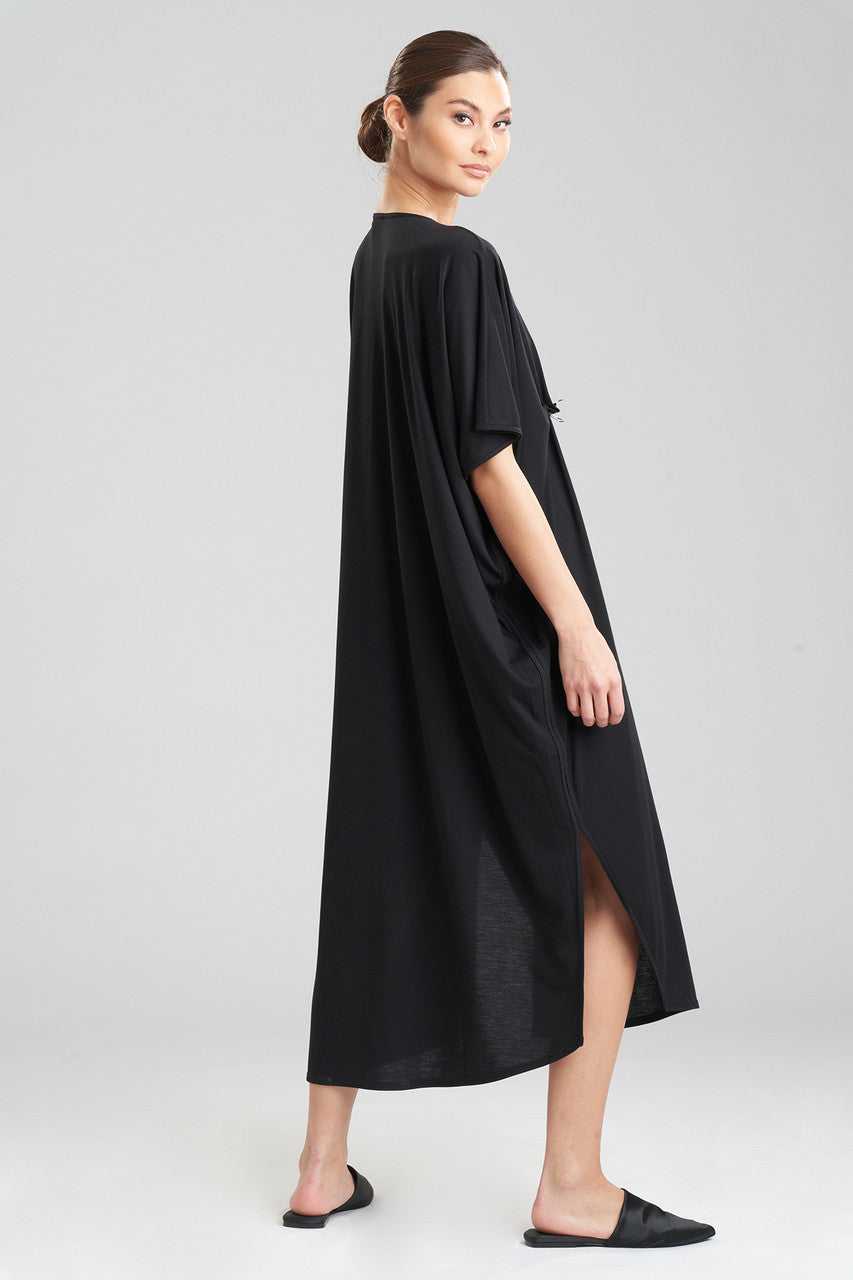 Buy Shangri-La TENCEL™ Caftan in Black Online Black Natori