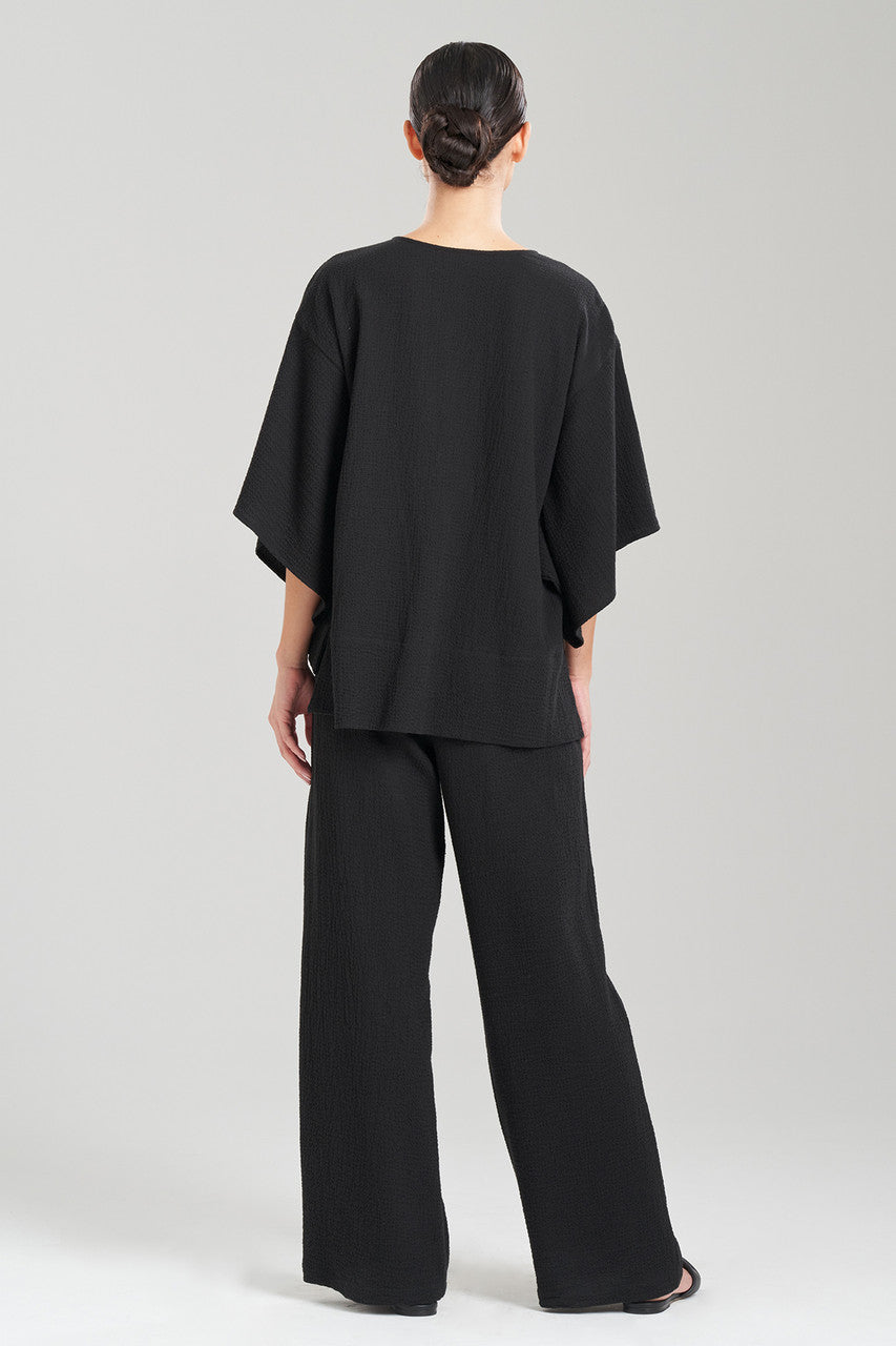 Buy Onsen Cotton Kimono Top in Black Online Black Natori