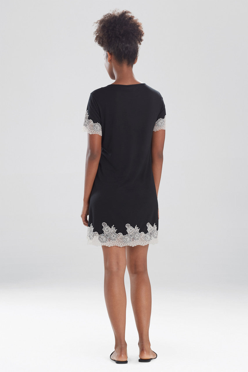 Buy Luxe Shangri-La TENCEL™ Short Sleeve Sleepshirt in Black Online Black Natori