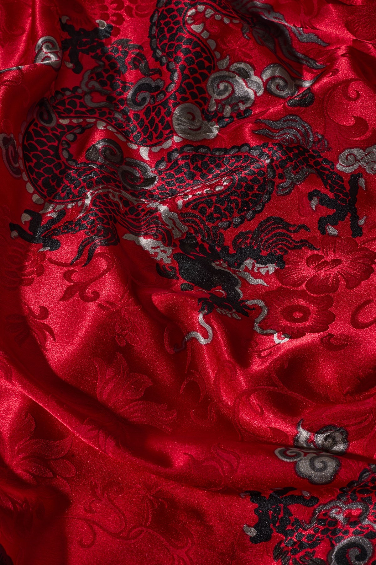 Buy Imperial Dragon Jacquard Caftan in Red Online Red Natori