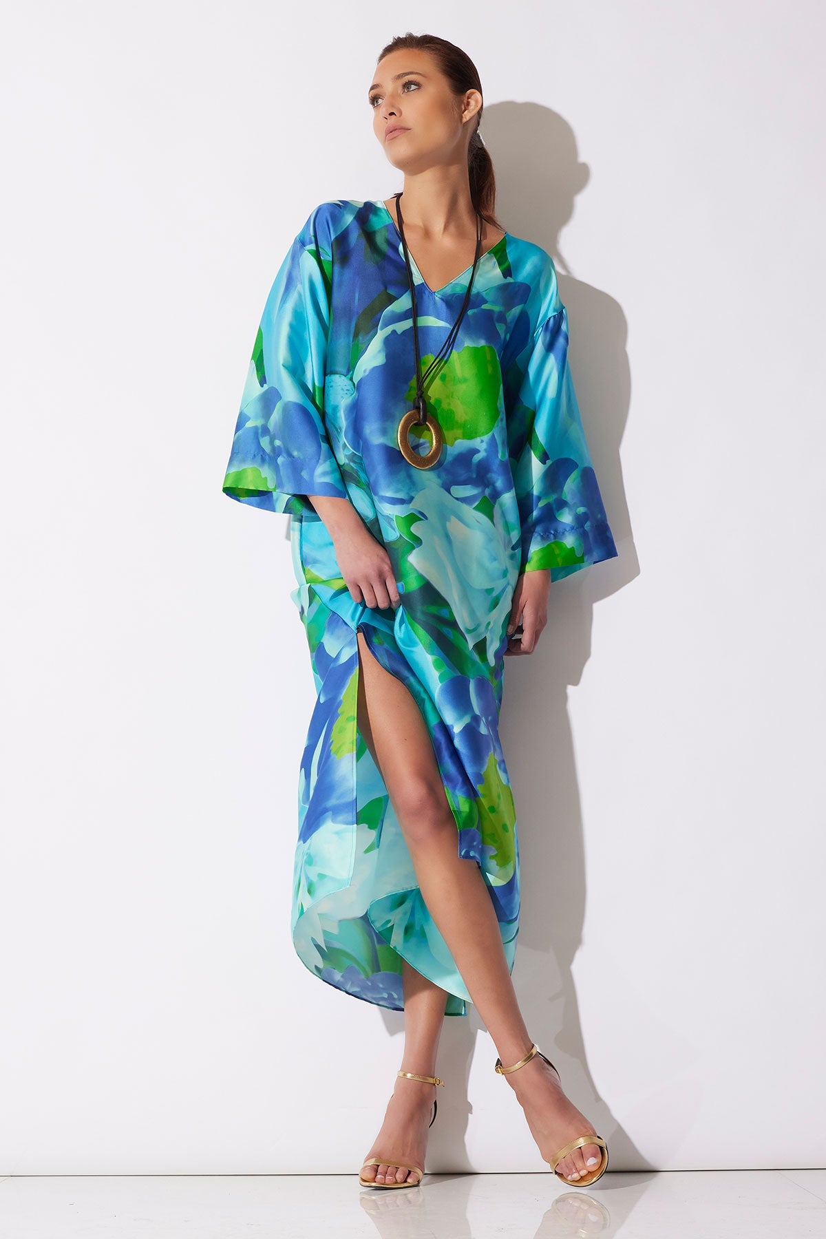 Garbo Caftan Blue Multi Natori