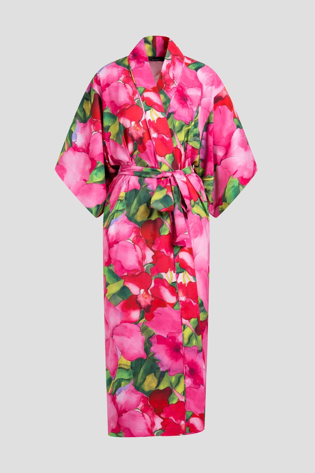 Isla Printed Satin Robe Pink Natori