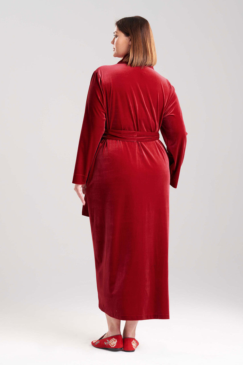 Buy Natalie Velvet Robe in Brocade Red Online Brocade Red Natori