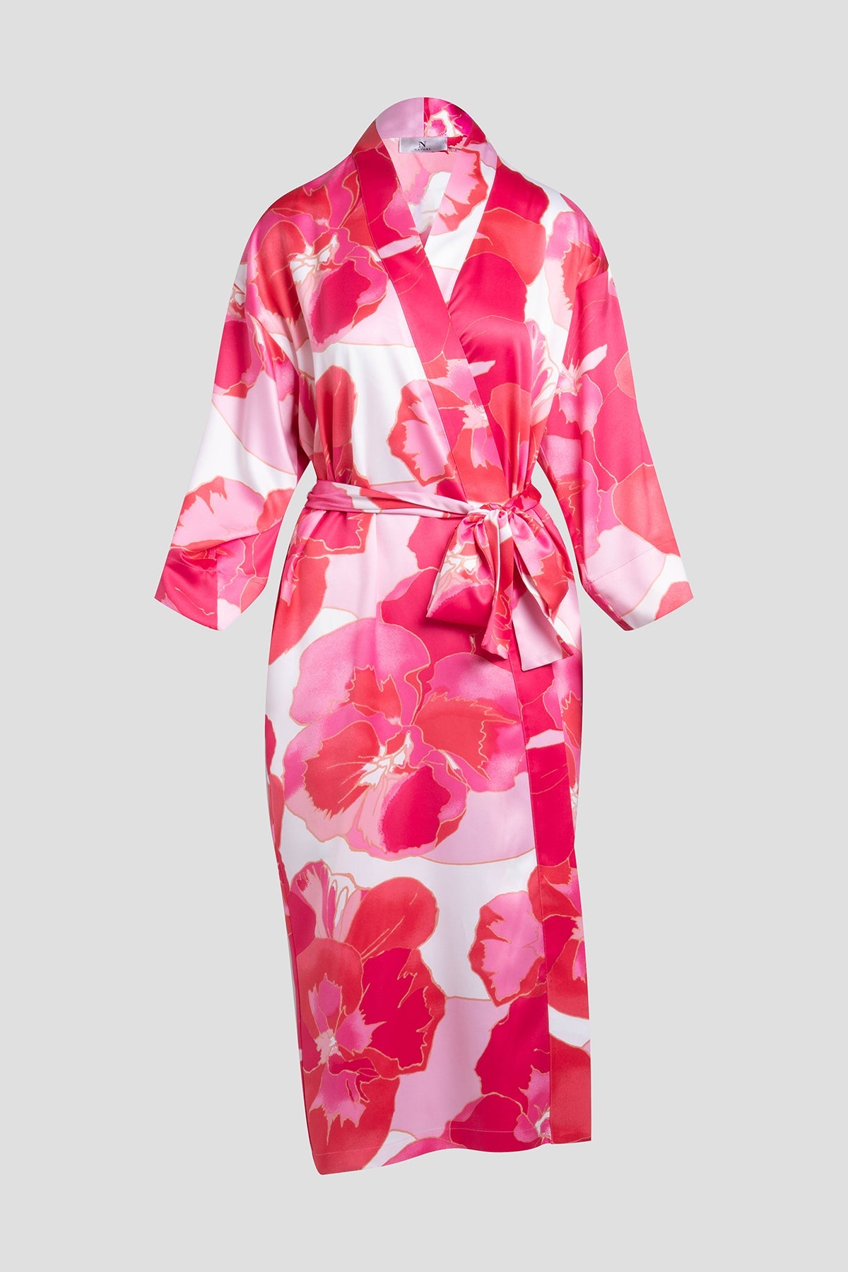Floria Printed Satin Robe Pink Natori