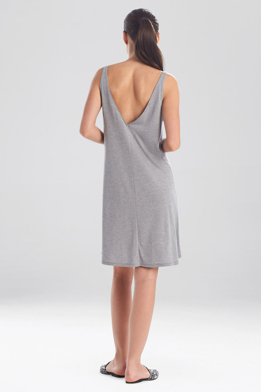 Buy Shangri-La TENCEL™ V-Neck Chemise in Heather Grey Online Heather Grey Natori