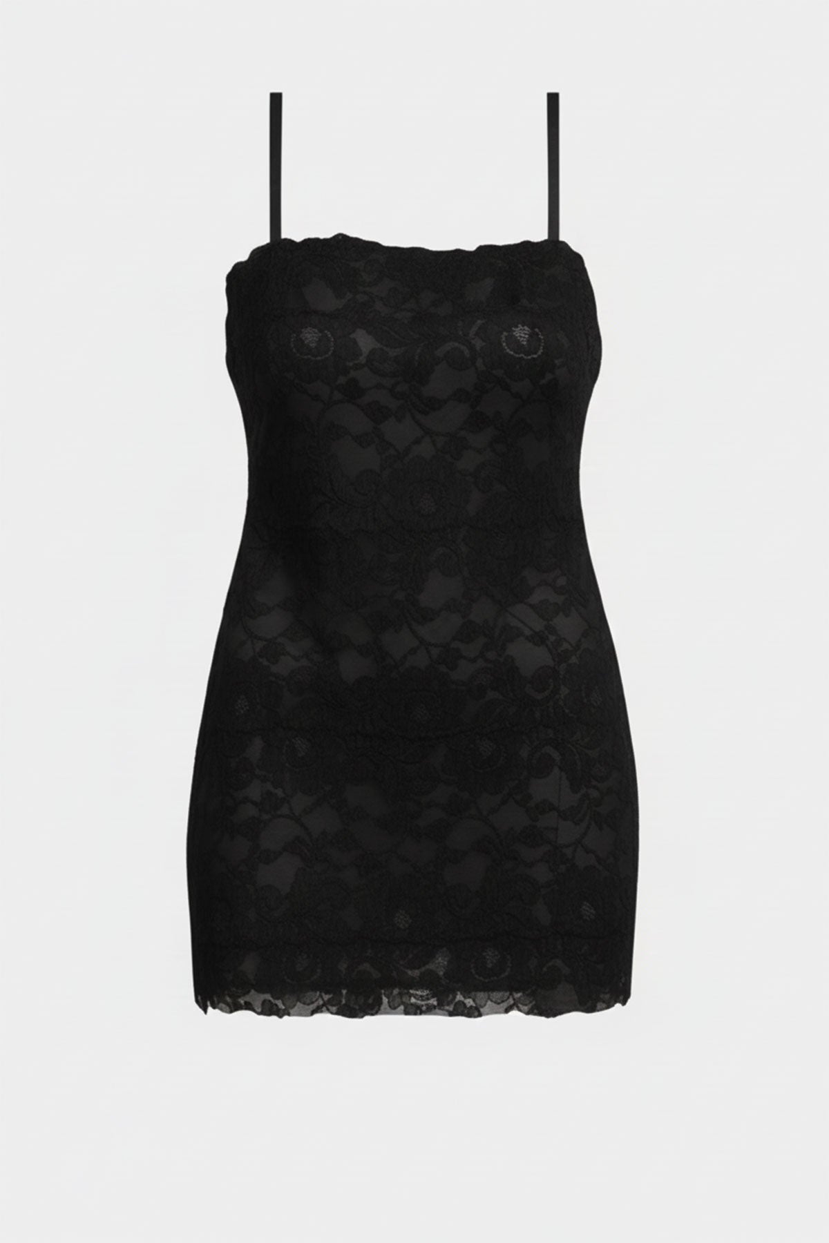 Buy Peony Allover Lace Chemise in Black Online Black Natori