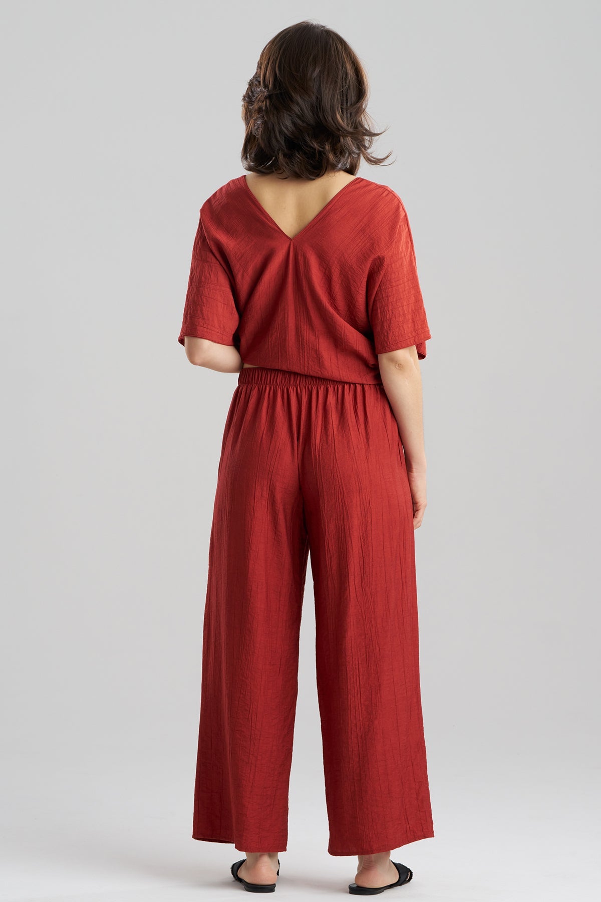Terra Foil Crinkle Pants Brick Natori