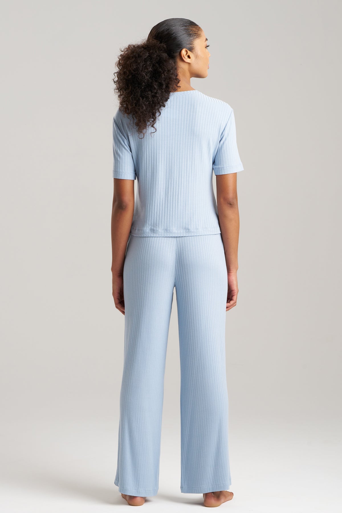 Skye Rib Ease Pants Blue Sky Natori