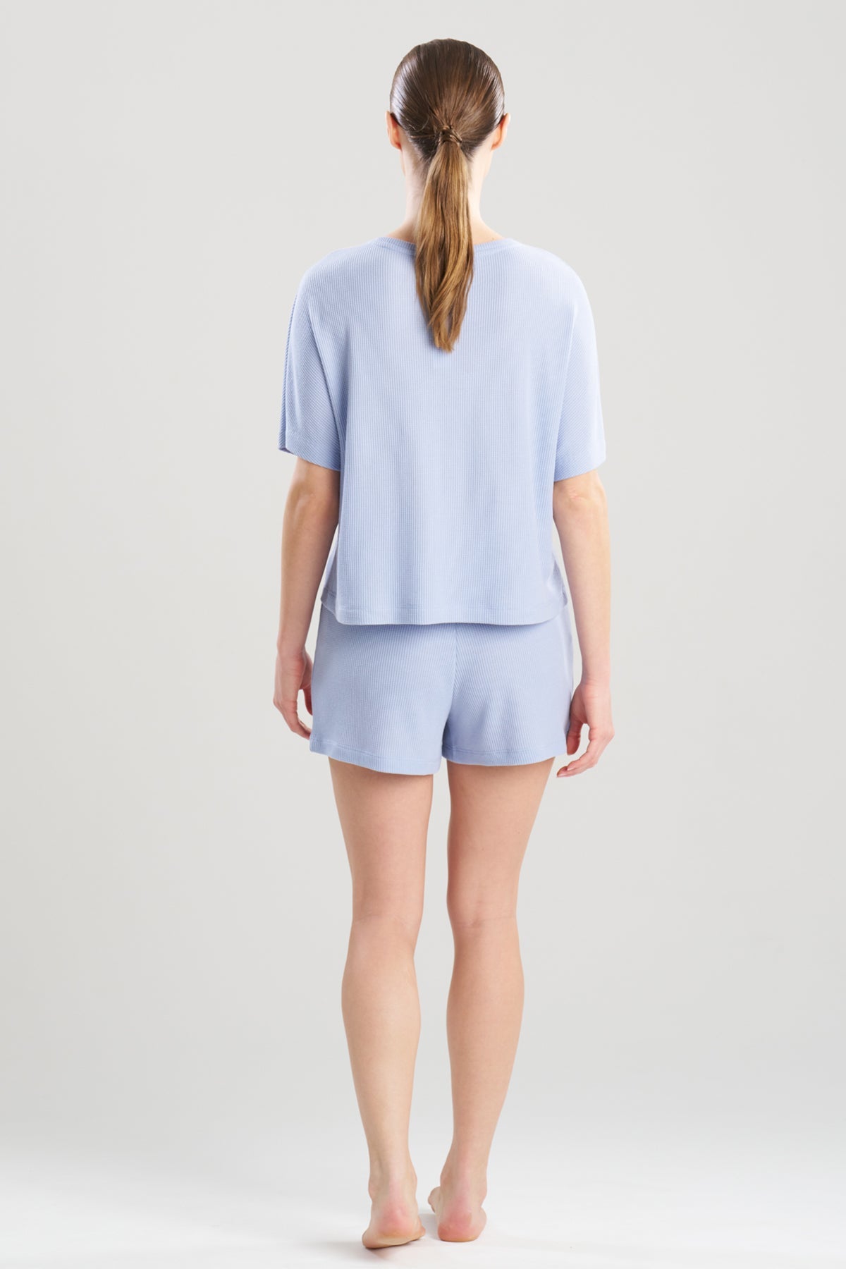 Mila Waffle Everywhere Wedge Top French Blue Natori