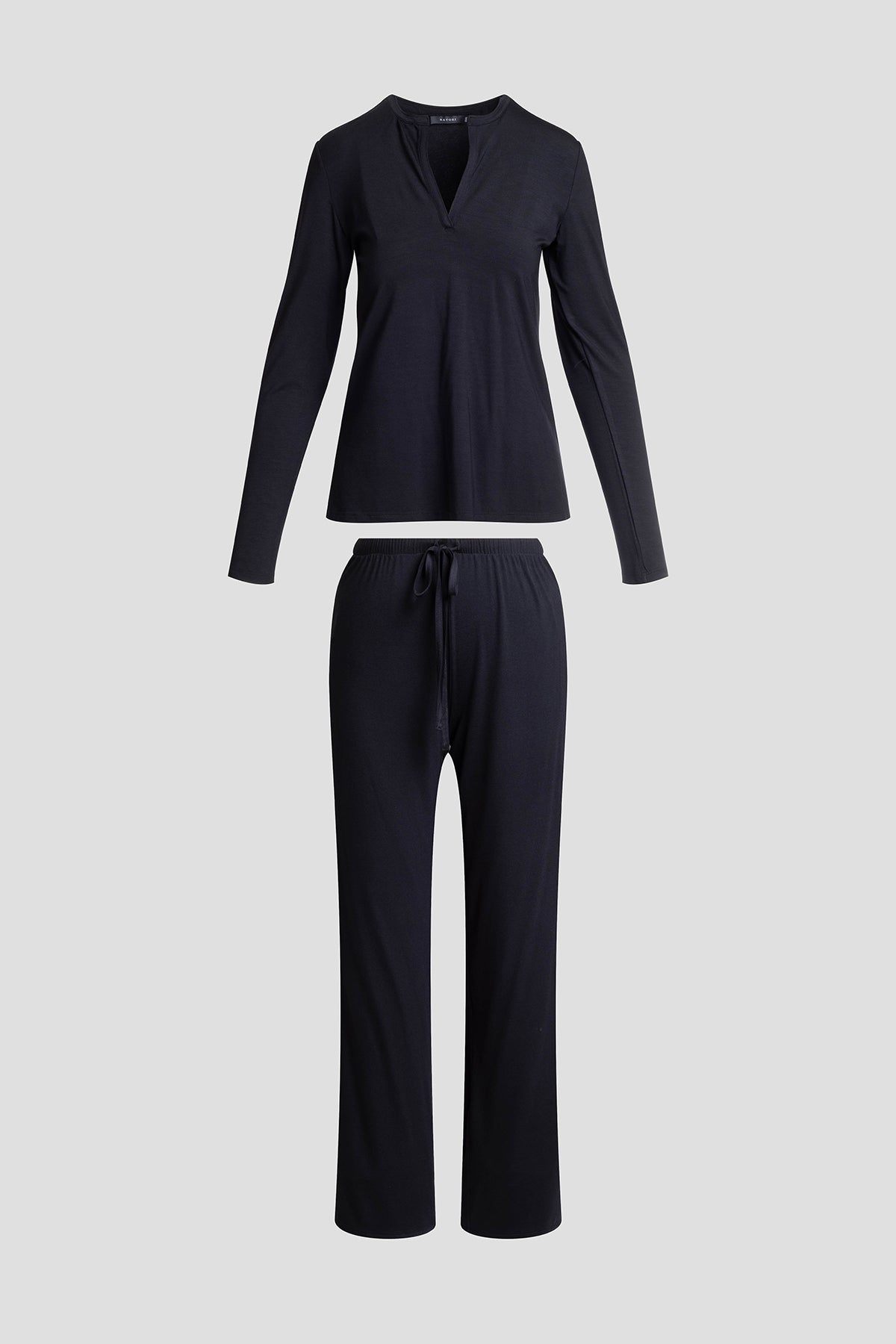 Buy Feathers Essentials Lenzing™ Ecovero™ Viscose PJ in Black Online Black Natori