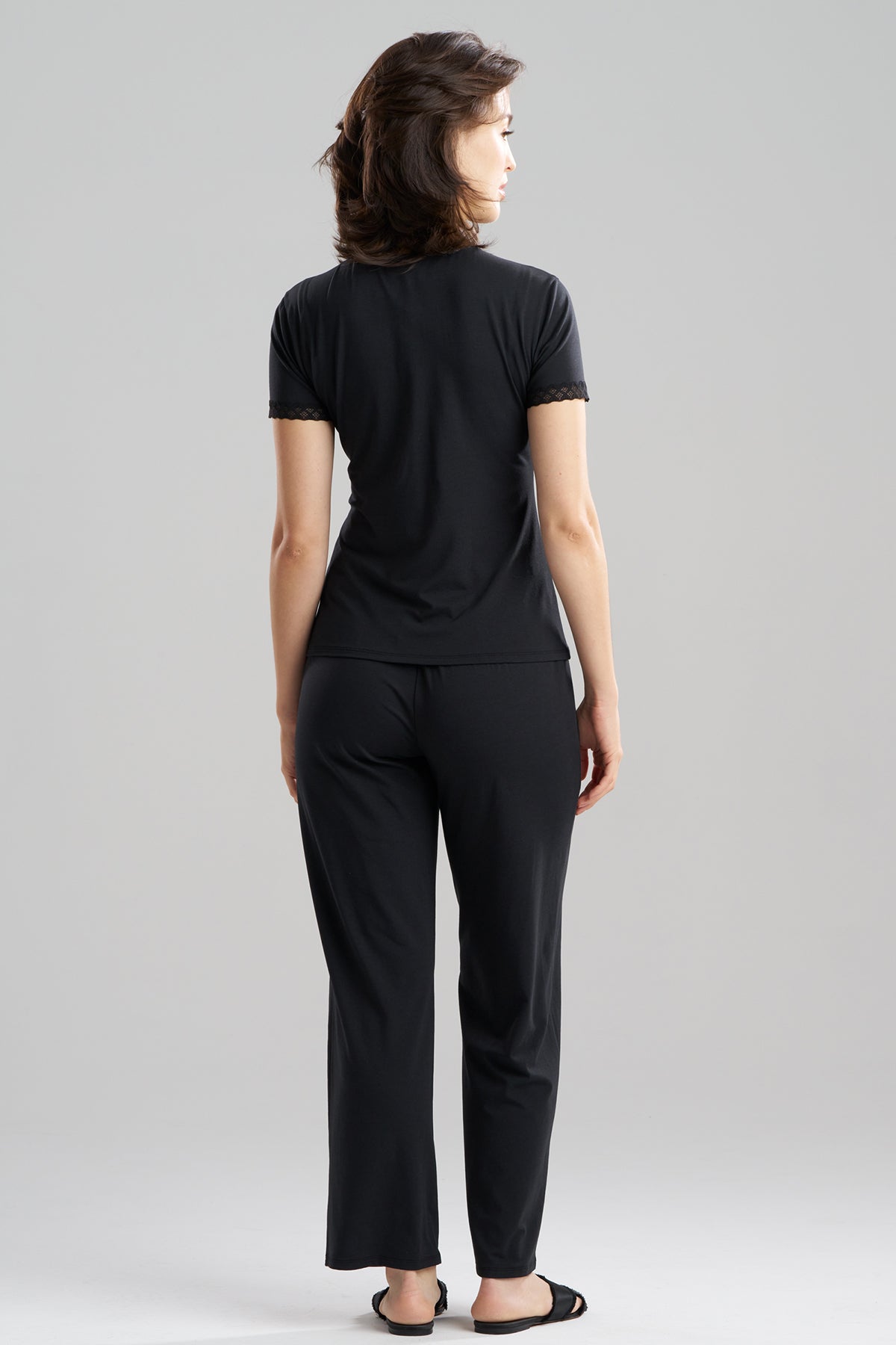 True Bliss T-Shirt PJ Set Black Natori