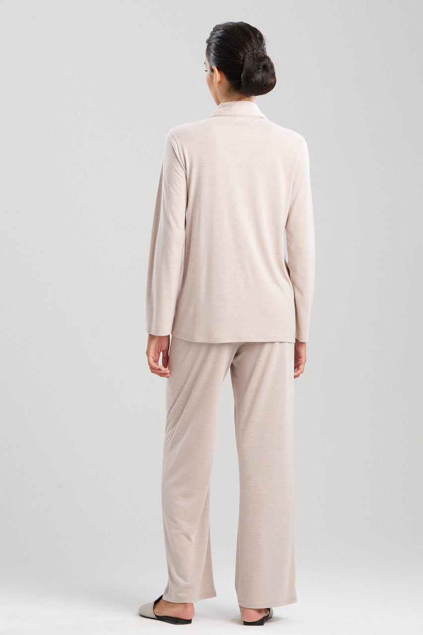 Buy Shangri-La Embroidered Notch PJ in Heather Cashmere Online Heather Cashmere Natori