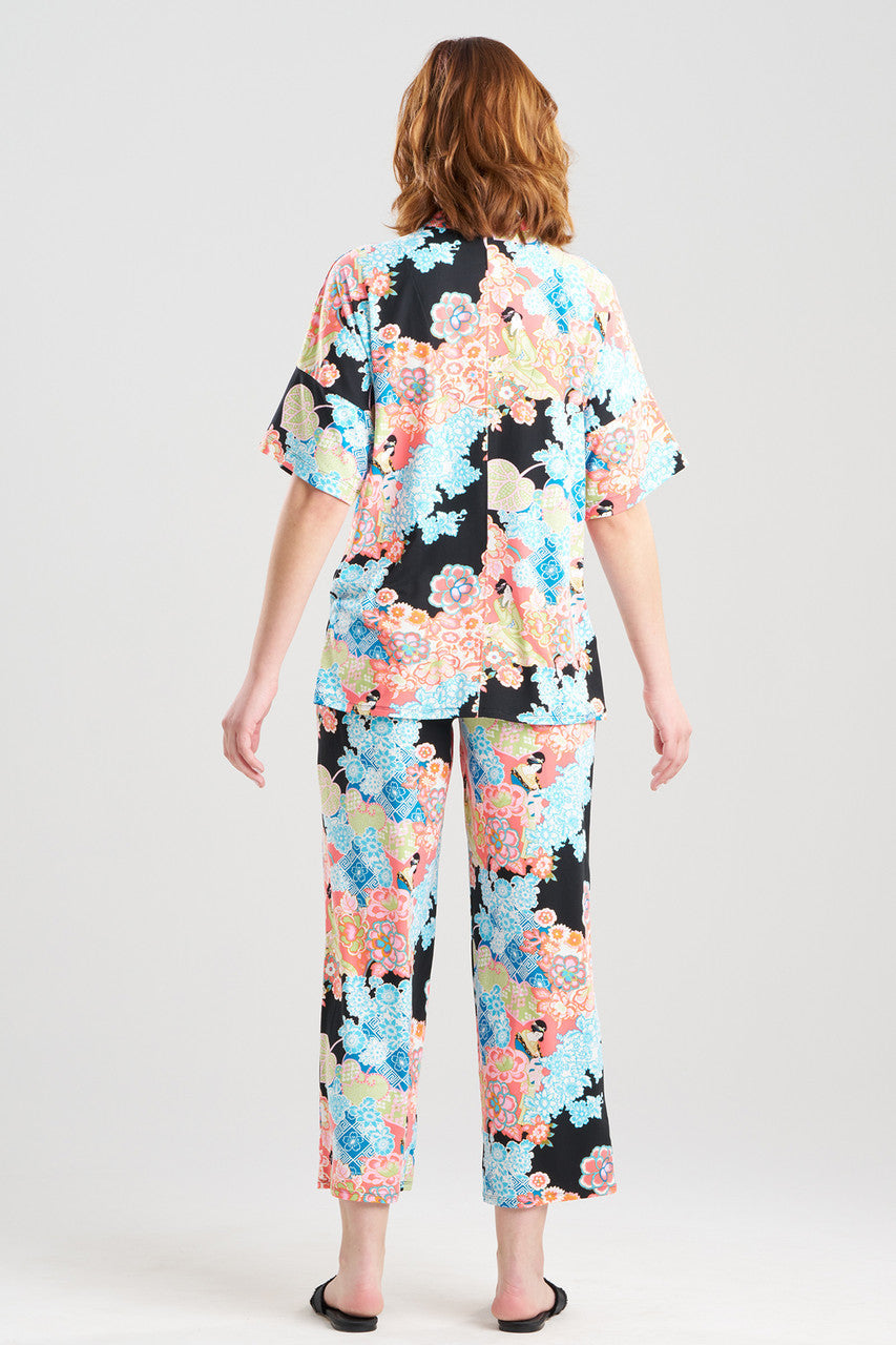 Buy Geisha Garden Cozy Knit PJ in Black Multi Online Black Multi Natori