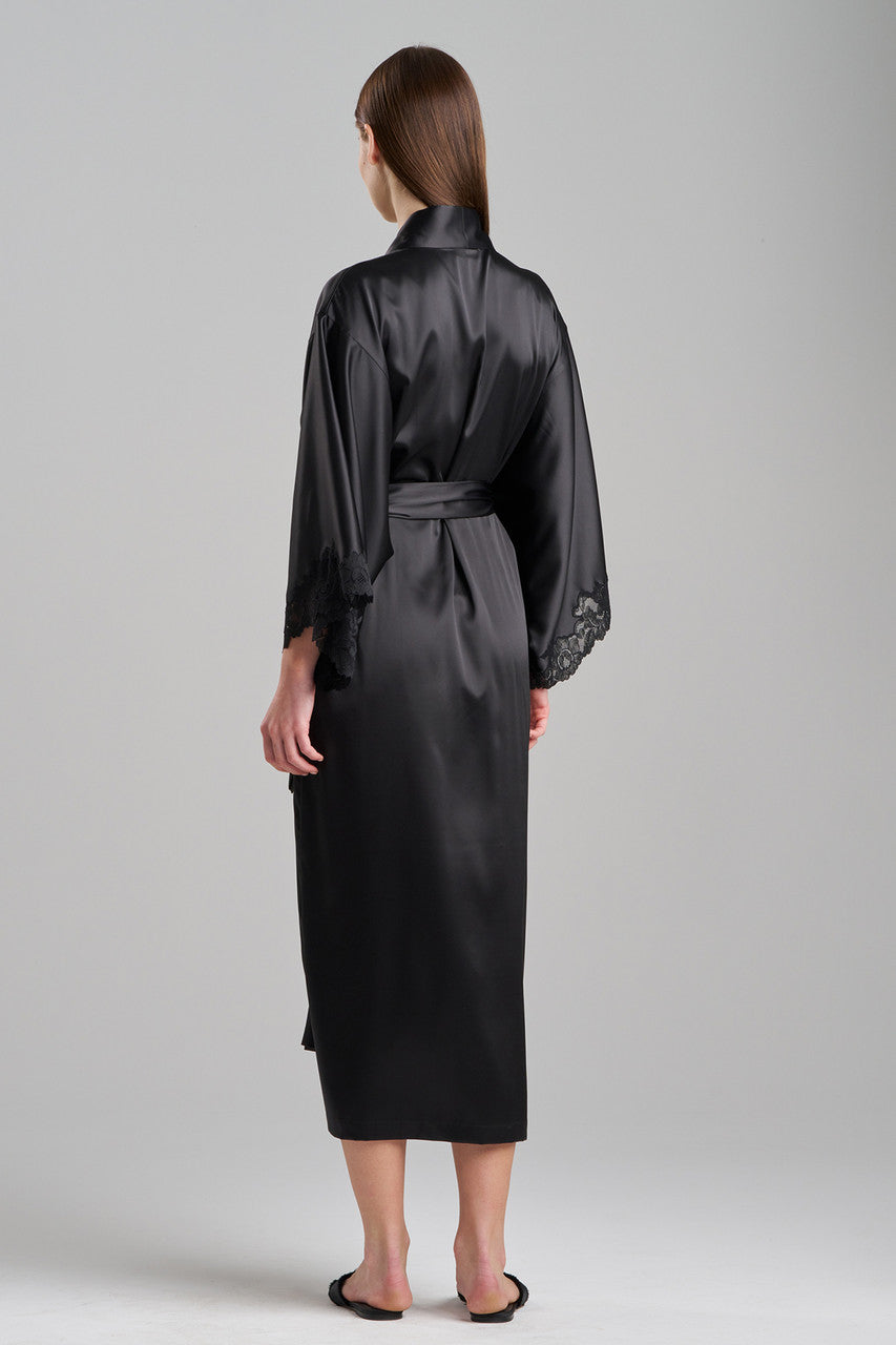 Buy Peony Glamour Robe in Black Online Black Natori