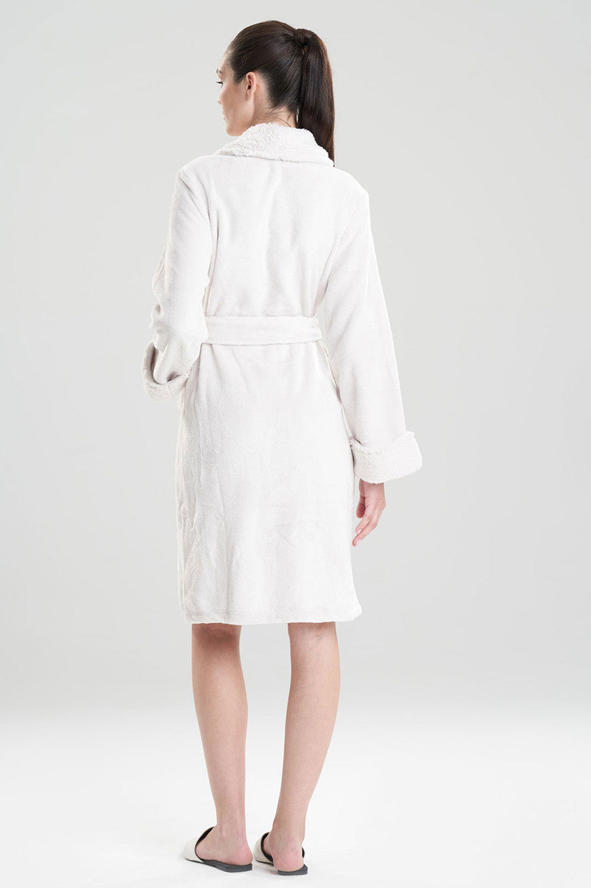 Buy Plush Sherpa Cozy Robe in Bone Online Bone Natori