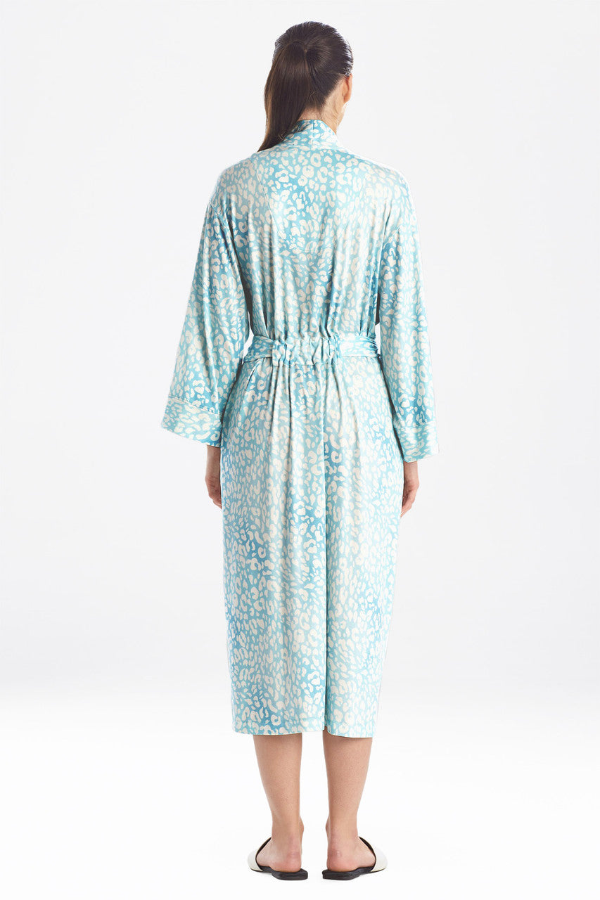 Buy Misty Leopard Cozy Knit Robe in Aqua Mist Online Aqua Mist Natori