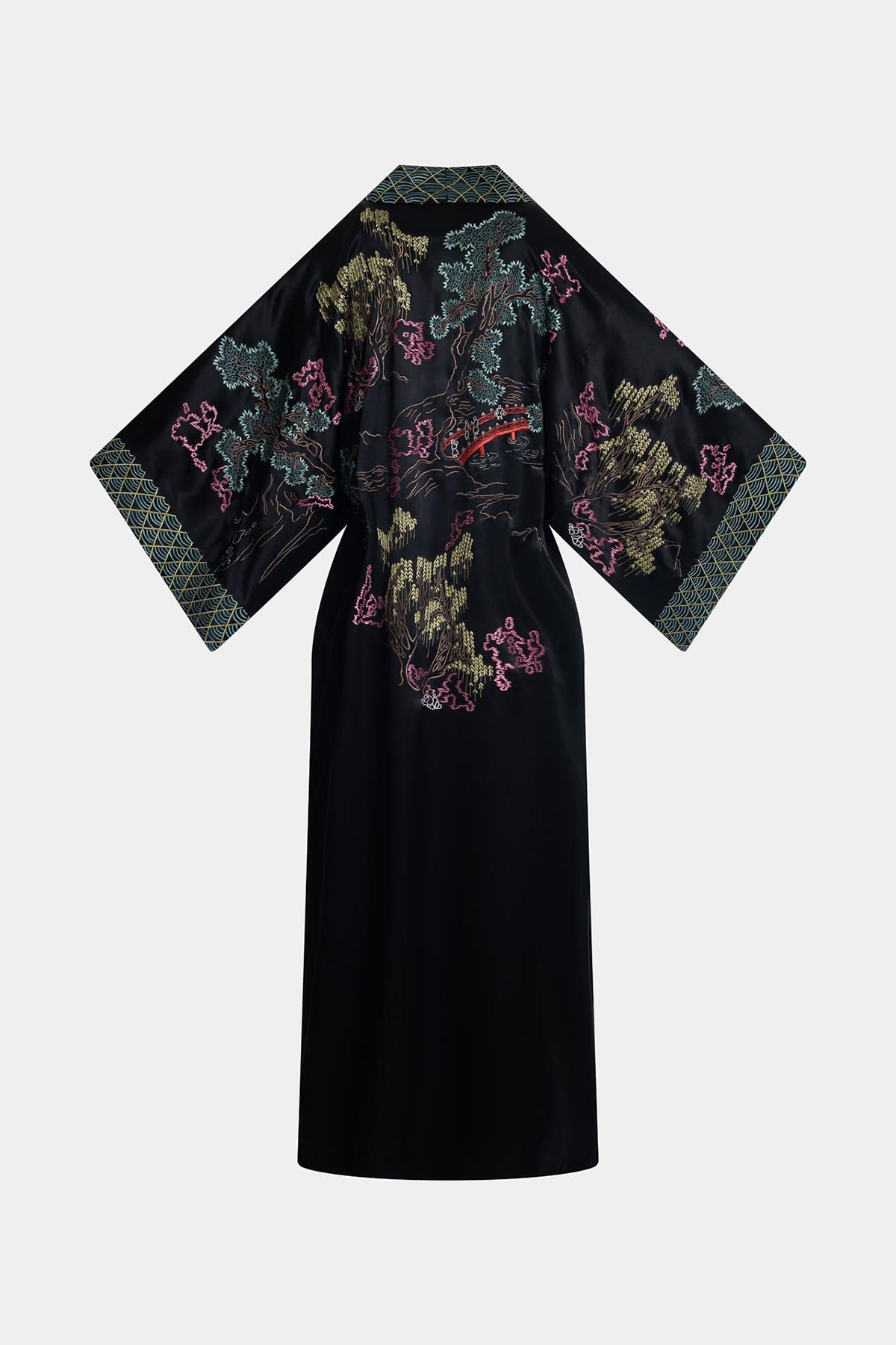 Couture Nara Silk Robe Black Multi Natori
