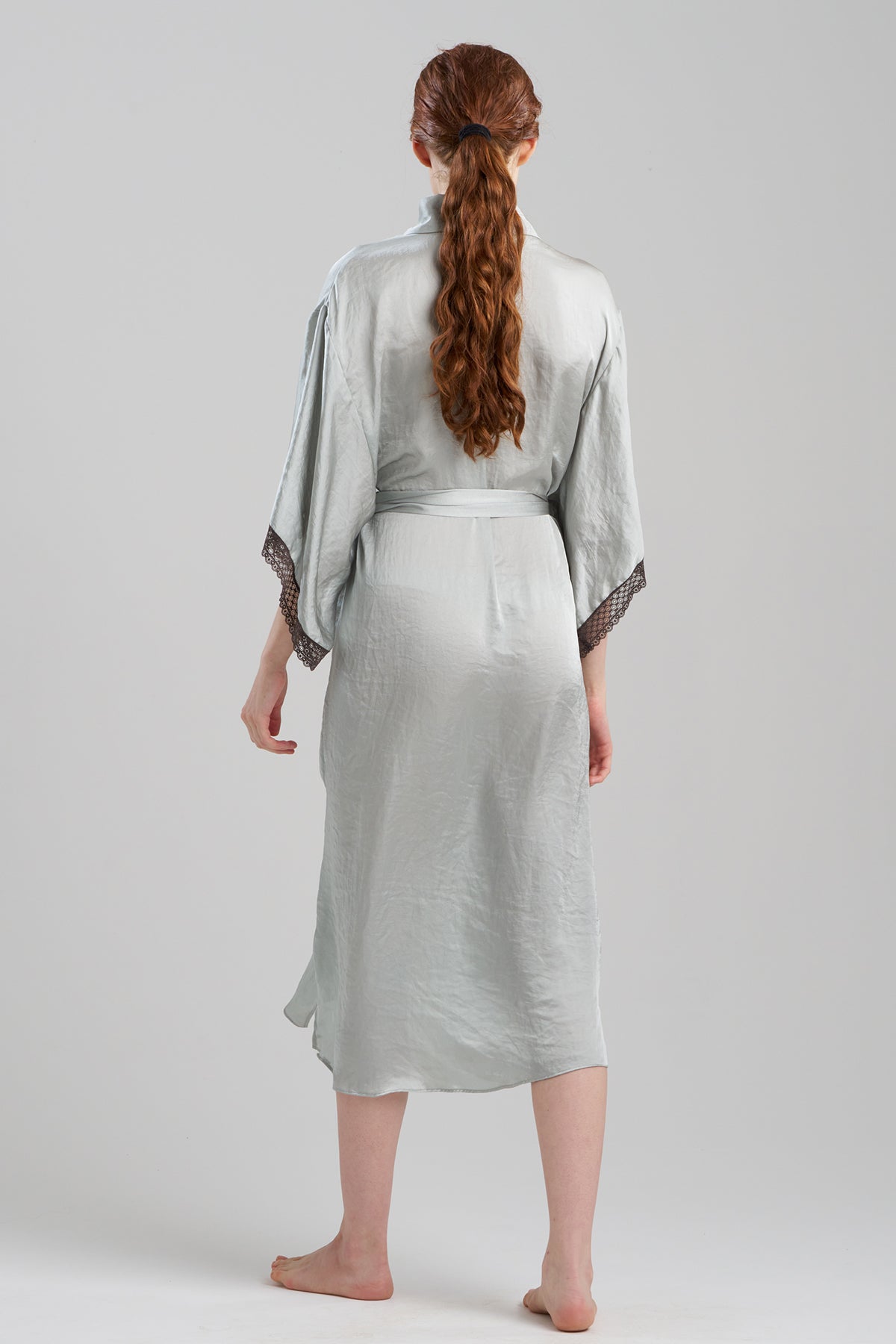 Buy Ashley Icon Lace Robe in Celadon Online Celadon Natori
