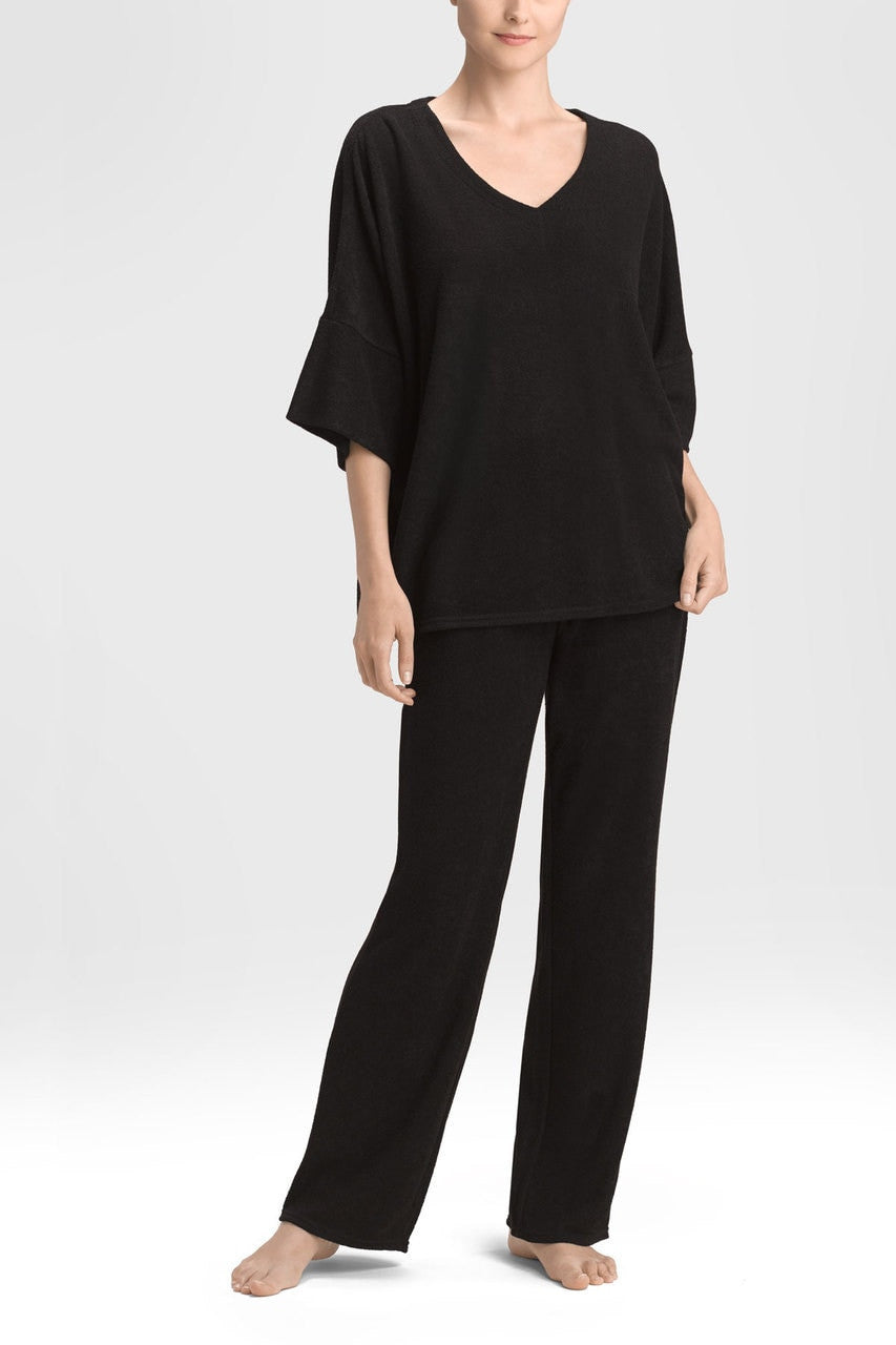 Buy Terry Lounge Top in Black Online Black Natori