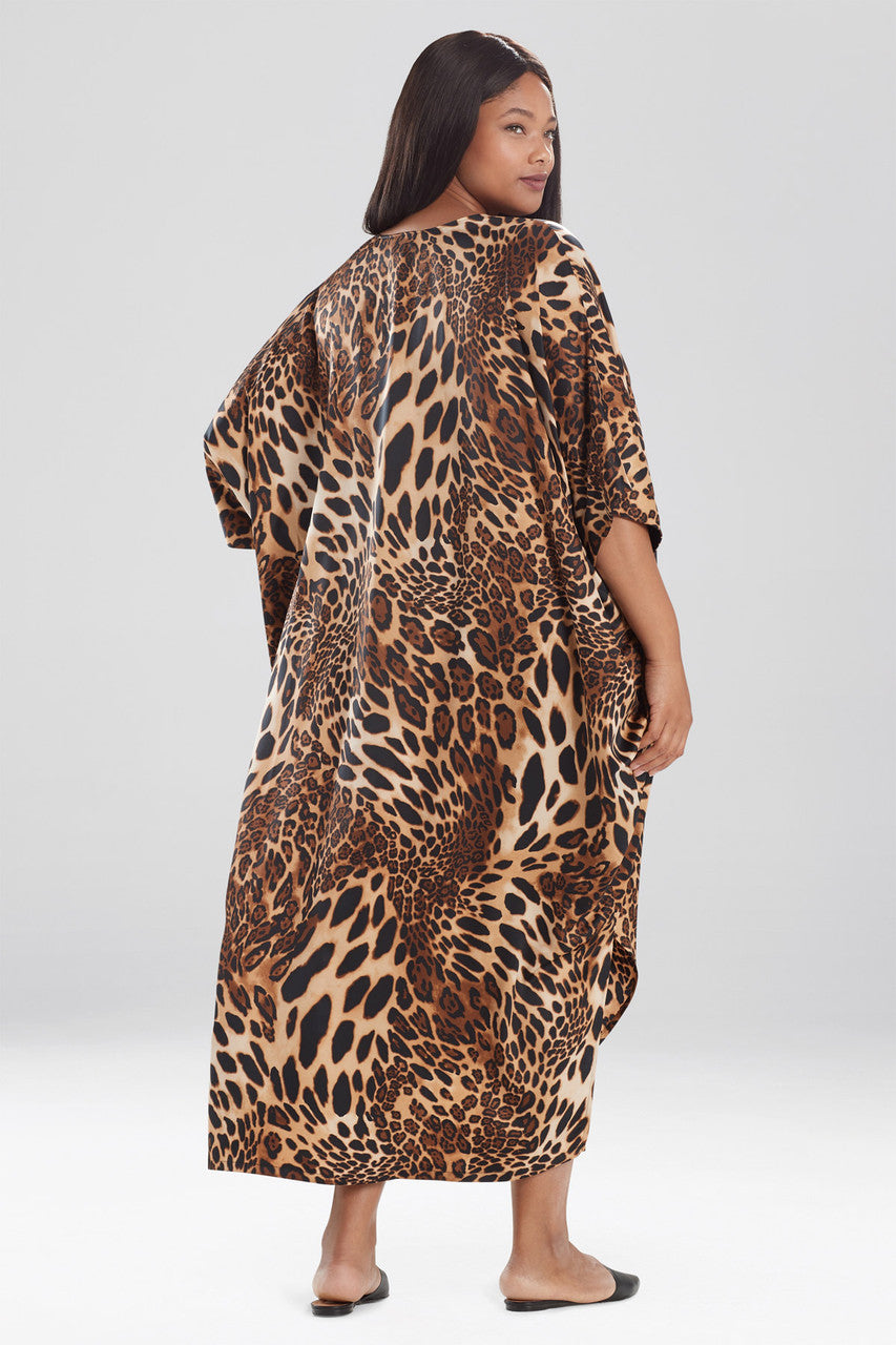 Buy Luxe Leopard Zip Caftan in Chestnut Online Chestnut Natori