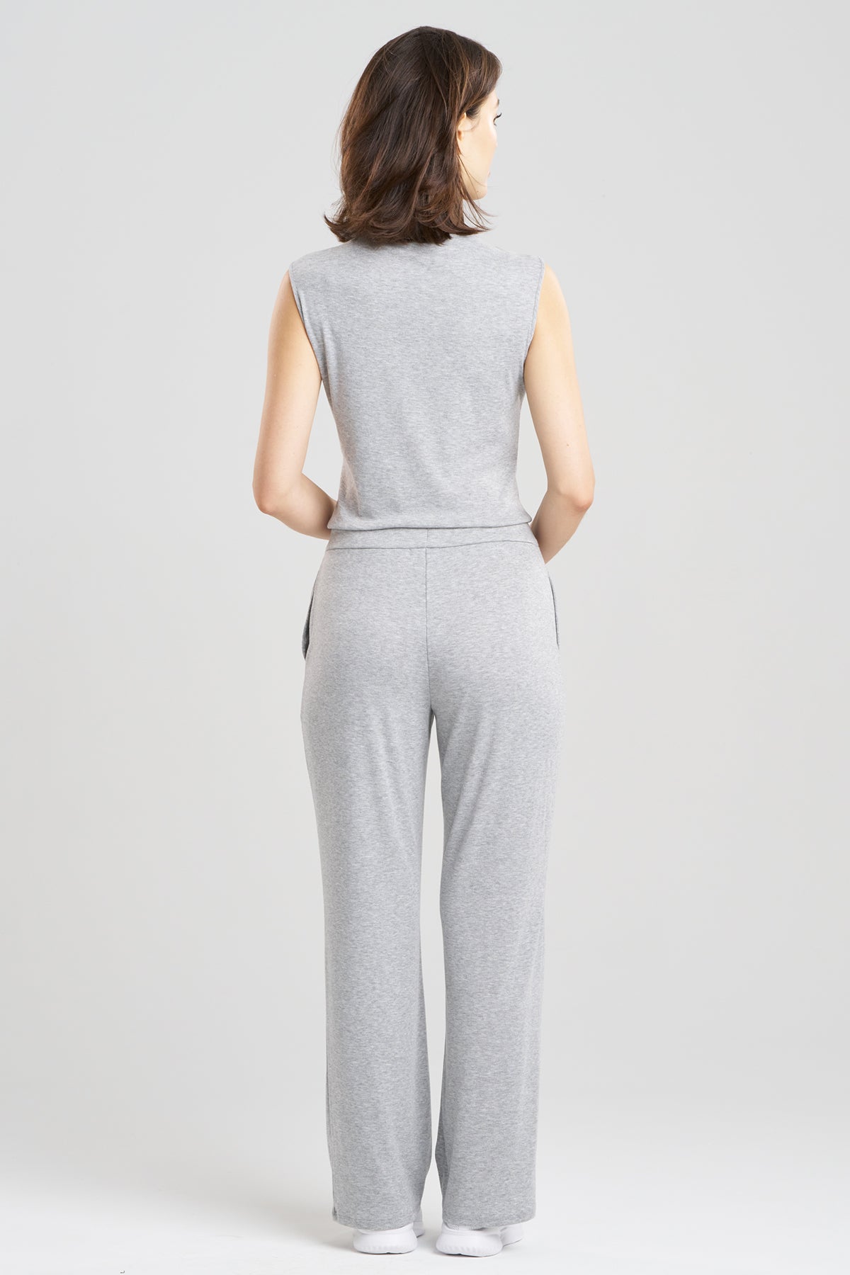 Jersey Essentials Straight Leg Pants Ht. Grey Natori