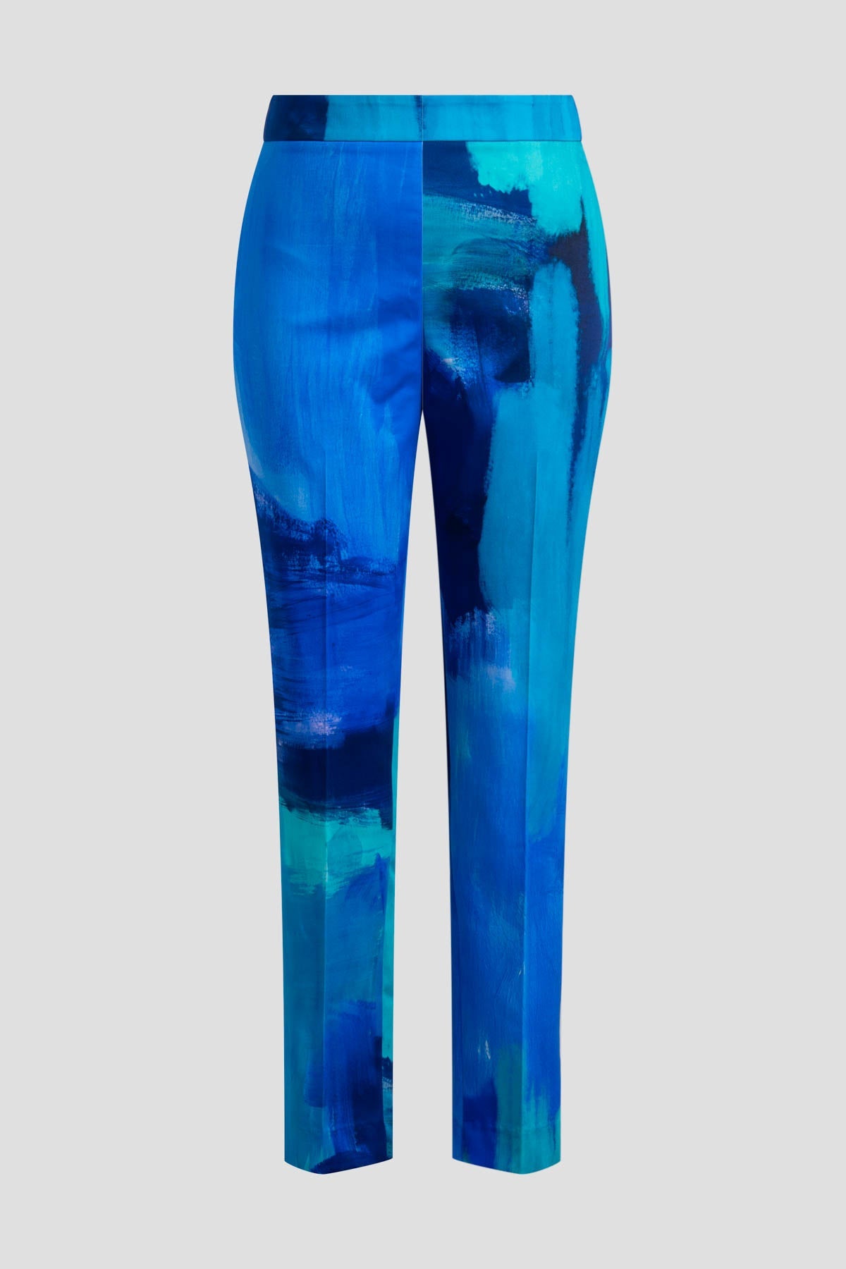 Brushstroke Cotton Chino Side Zip Pants Blue Natori