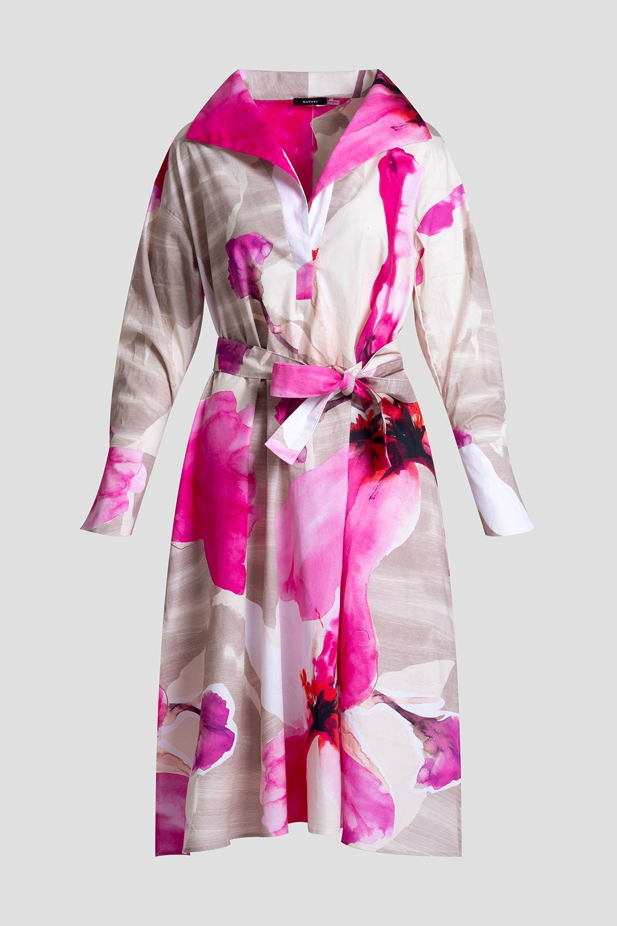 Orchid Cotton Poplin Oversized Pull Over Shirtdress Fresh Pink Natori
