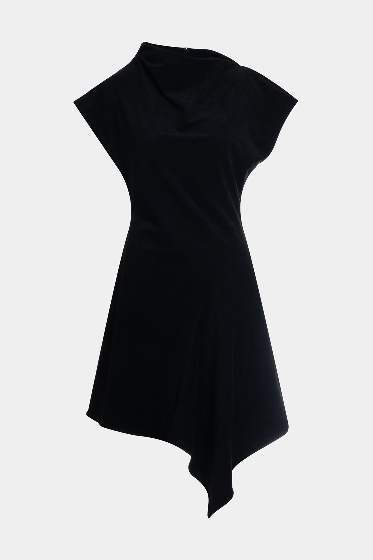 Vegan Luxe Suede Asymmetric Dress Black Natori