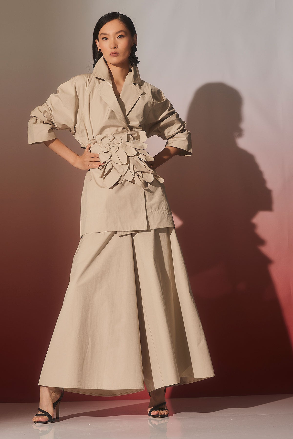Tech Cotton Taffeta Trench Coat Beachwood Natori