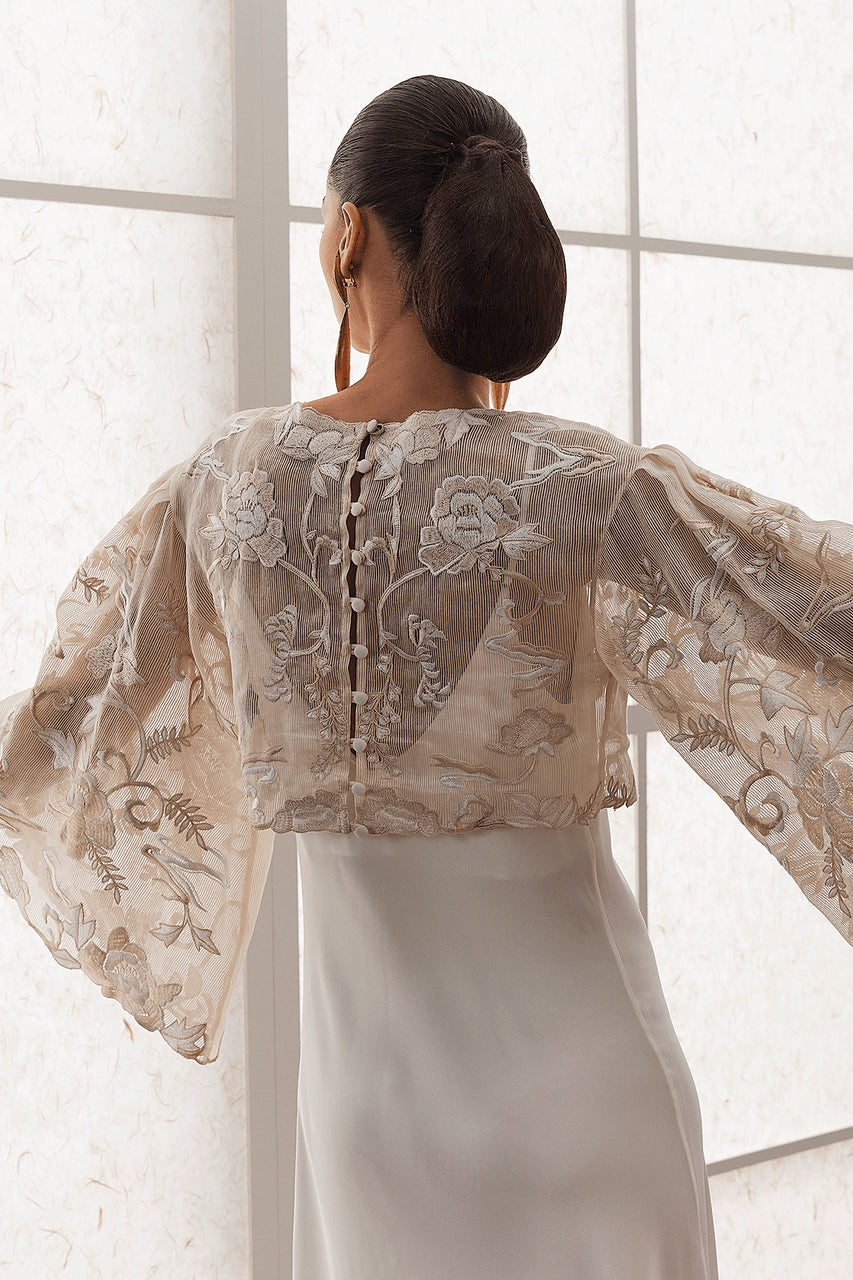 Buy Couture Piña Embroidered Top in Natural Online Natural Natori