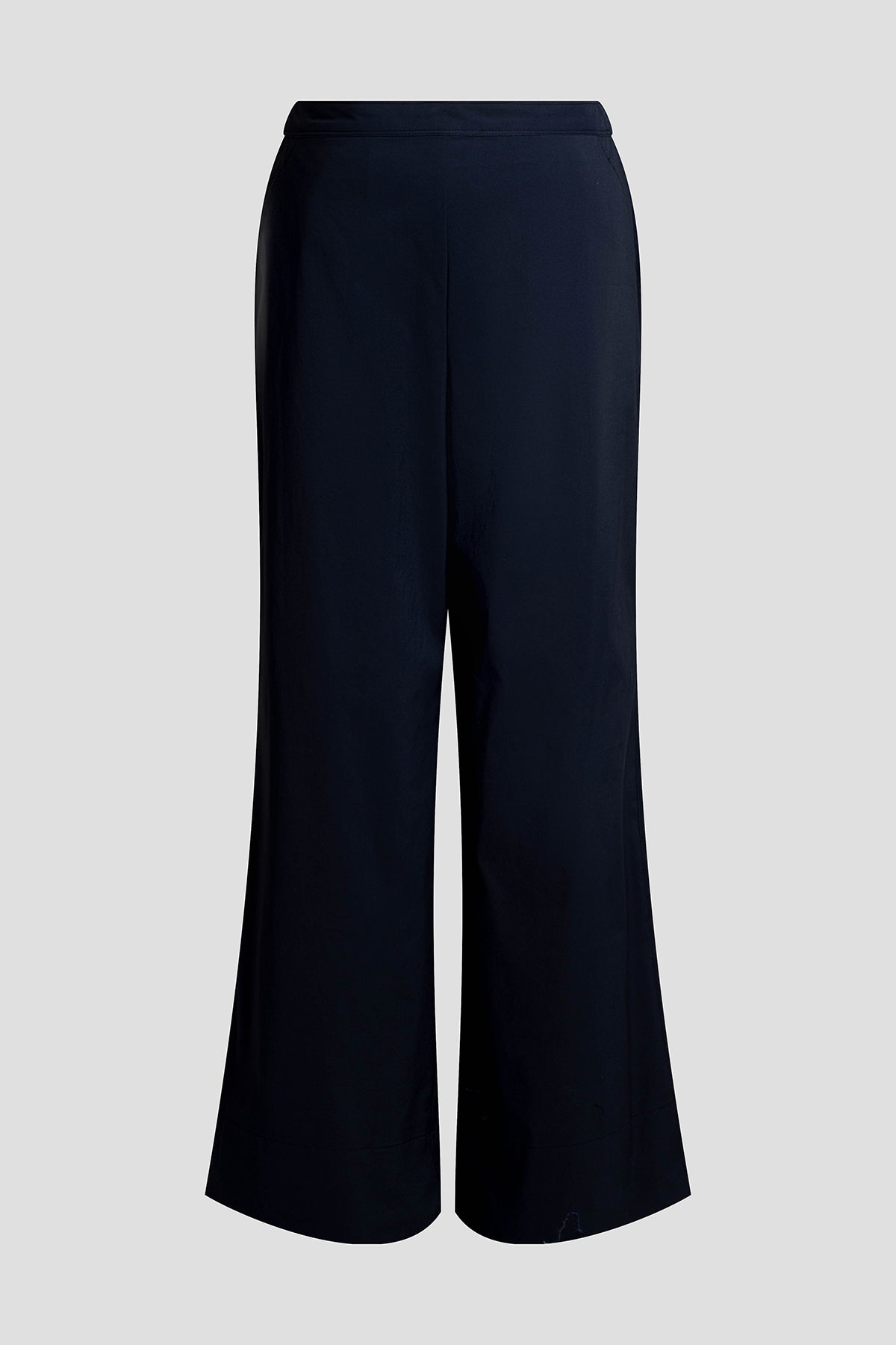 Tech Cotton Taffeta Wide Pull On Pants Black Natori