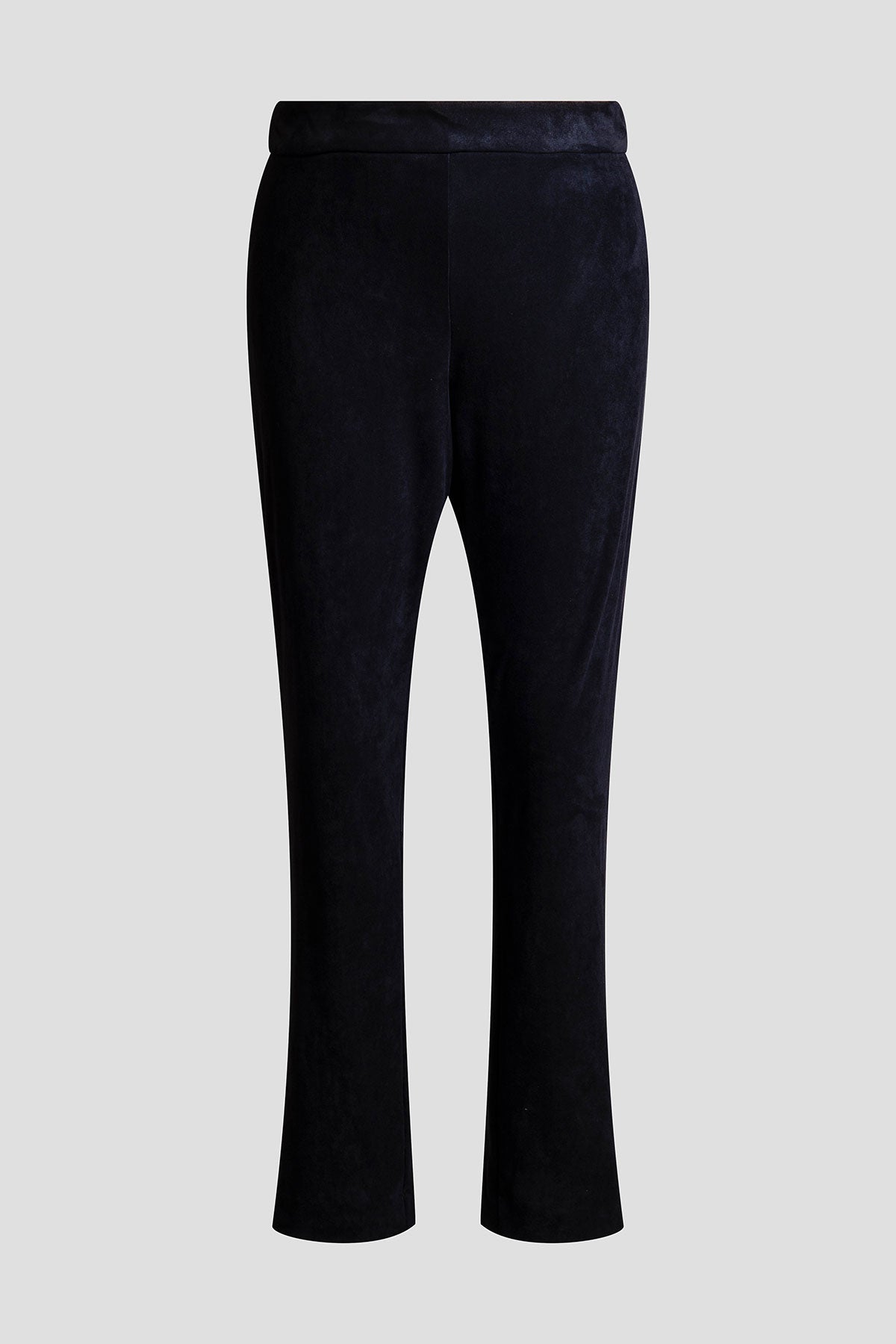 Vegan Luxe Suede Side Zip Ankle Pants Black Natori