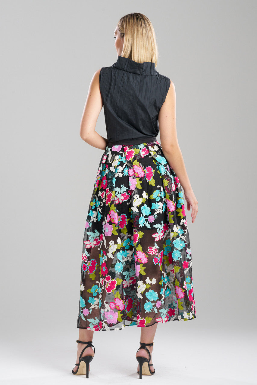 Buy Tangier Embroidered Tulle Maxi Skirt in Black Multi Online Black Multi Natori