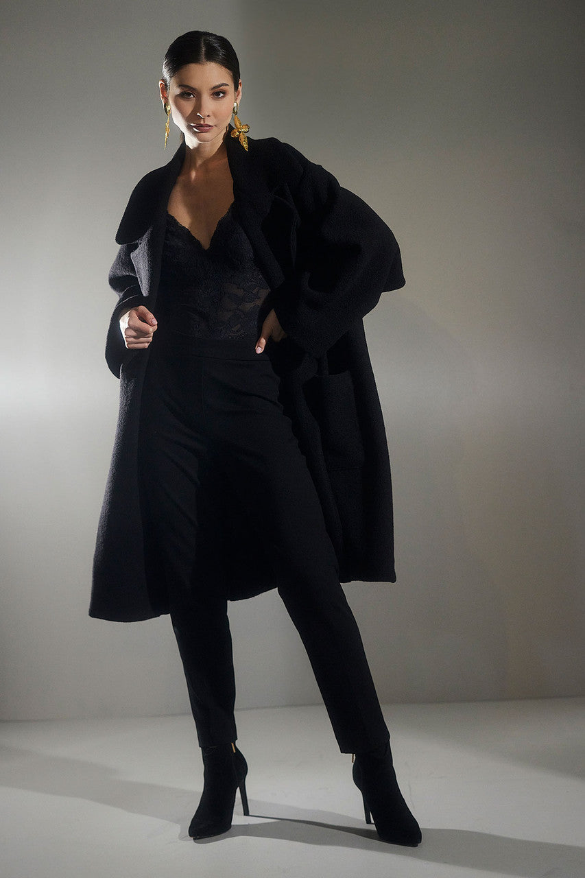 Compact Knit Side Zip Ankle Pants Black Natori