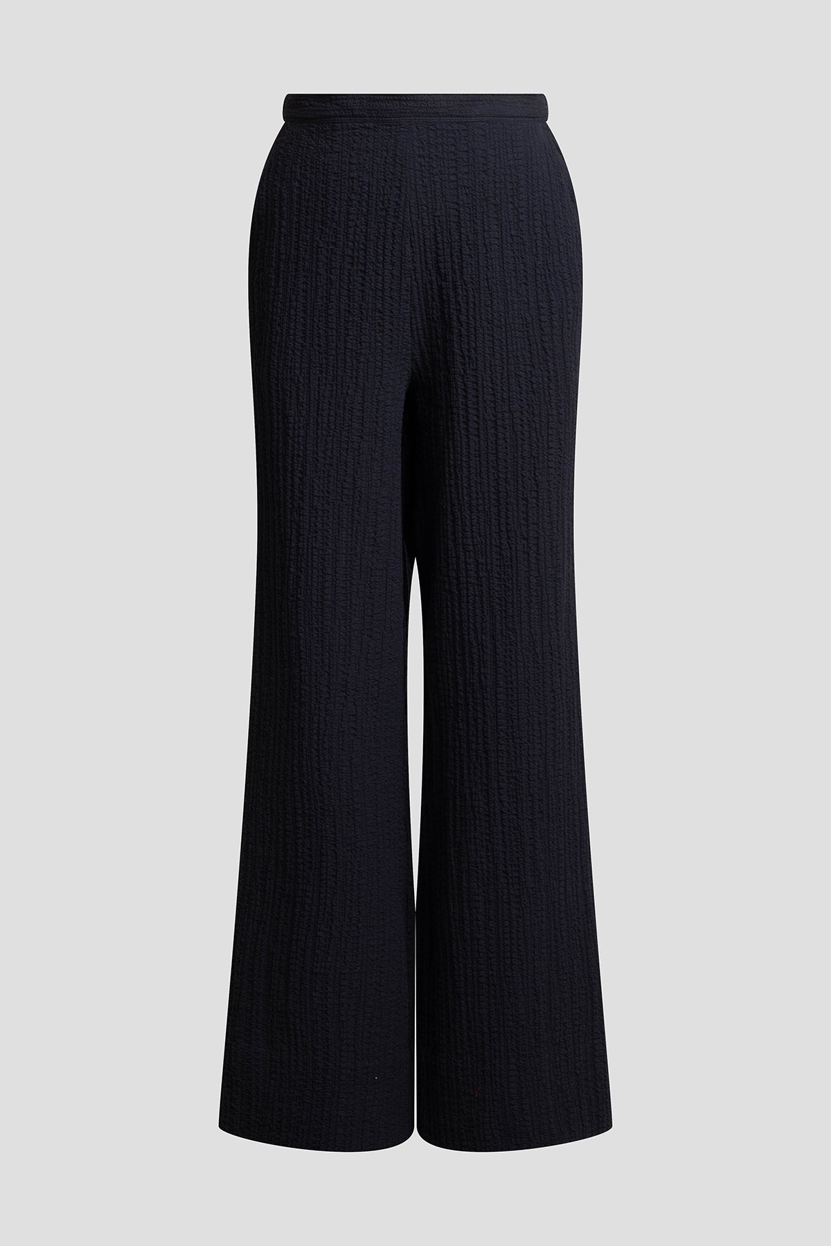 Matelassé Cotton Wide Pull On Pants Black Natori