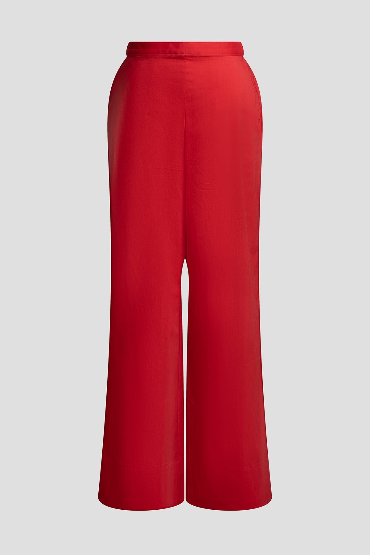 Tech Cotton Taffeta Wide Pull On Pants Mars Red Natori