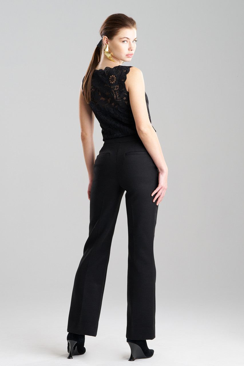 Buy Felt Zip Front Trousers in Black Online Black Natori