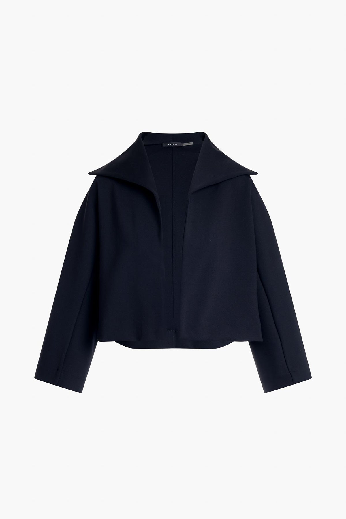 Techno Crepe Stand Collar Jacket Black Natori