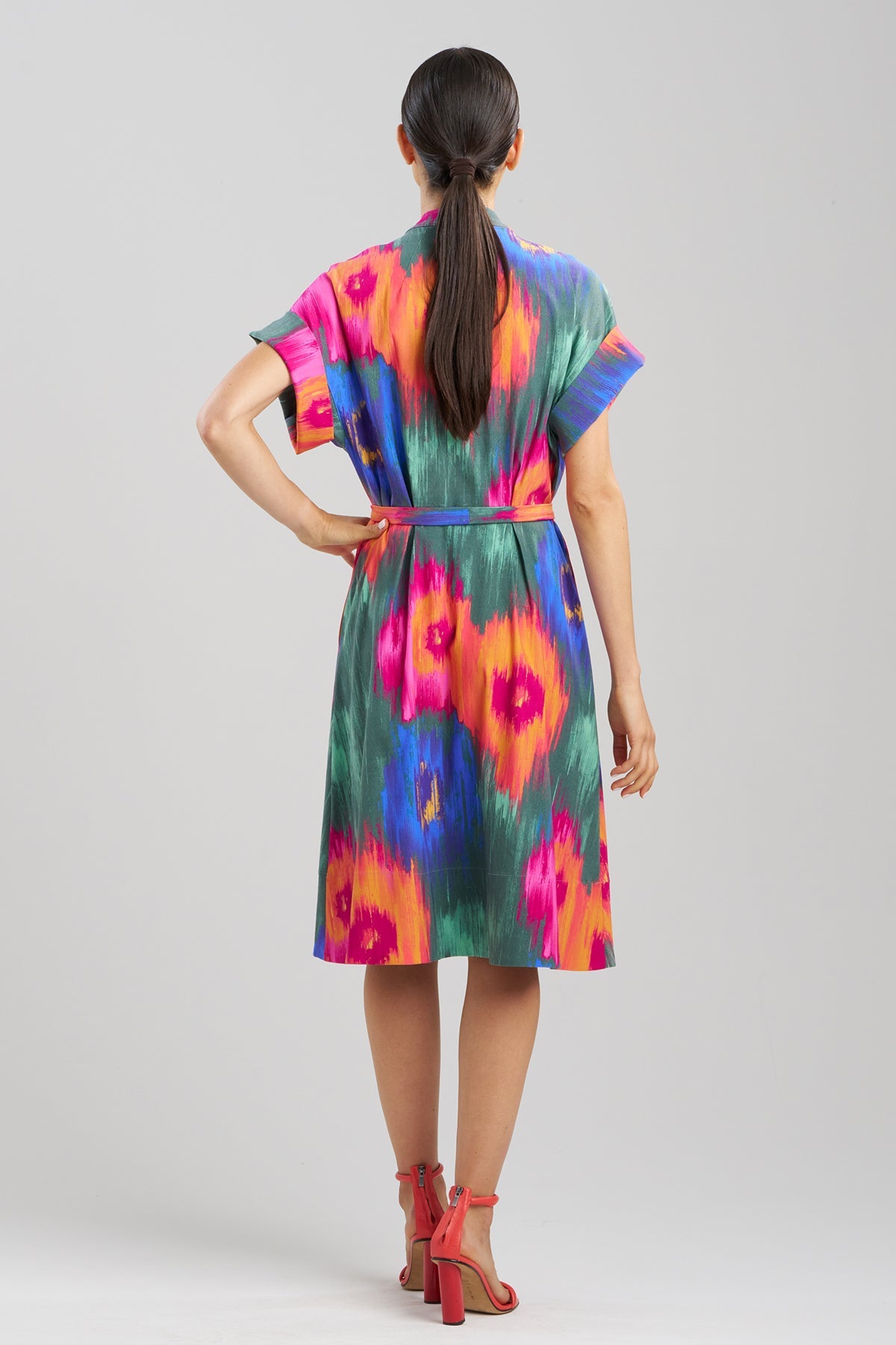 Multi Floral Mandarin Shirtdress Multi Natori