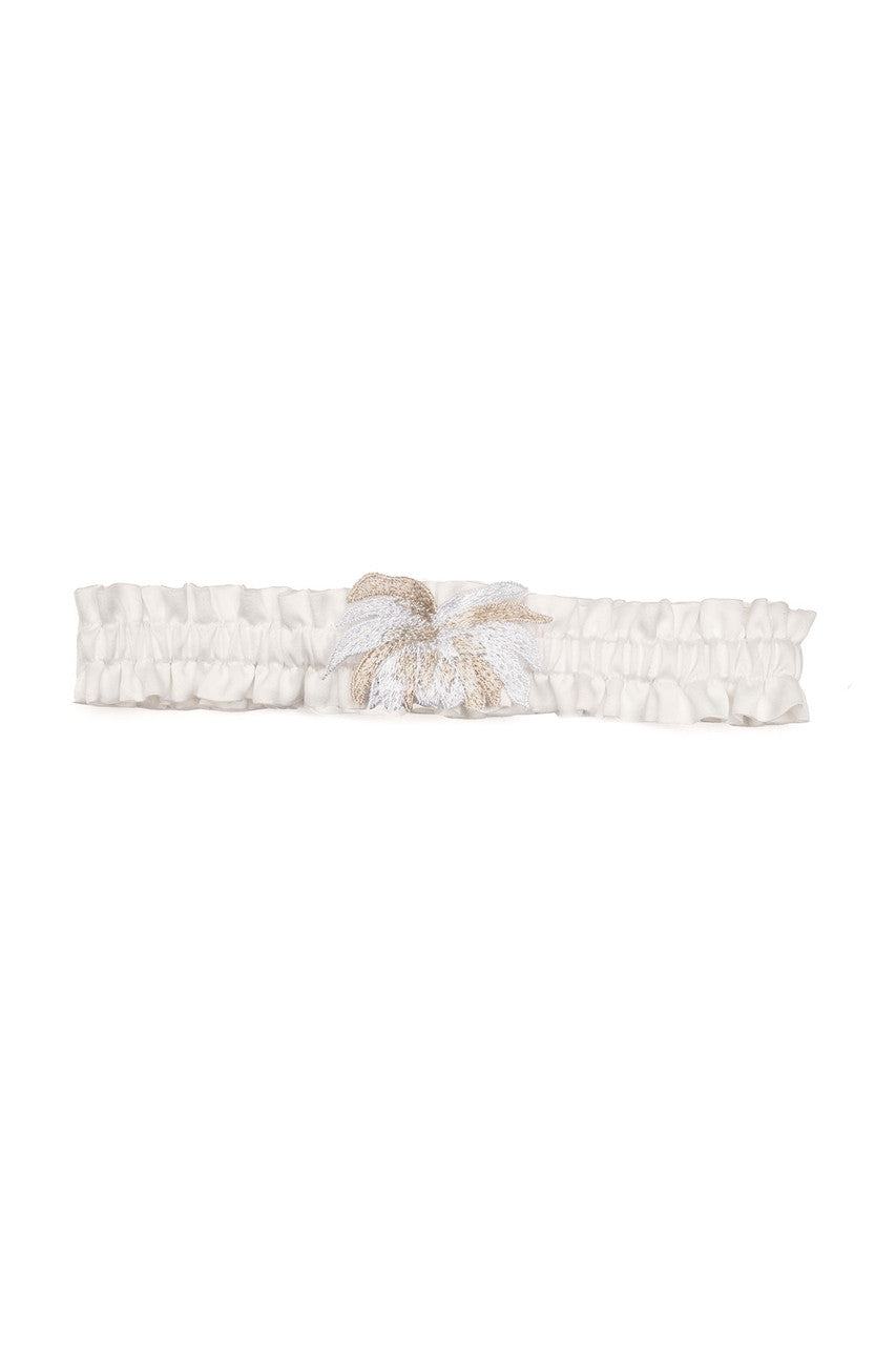Buy Bridal Embroidery Garter in Warm White Online Warm White Natori