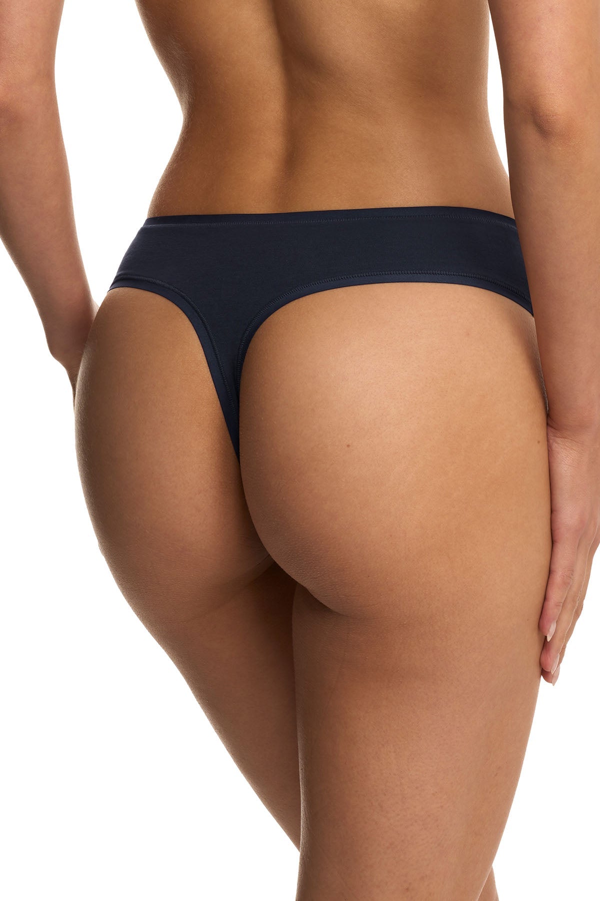 Bliss Bare Cotton Thong Storm Cloud Natori