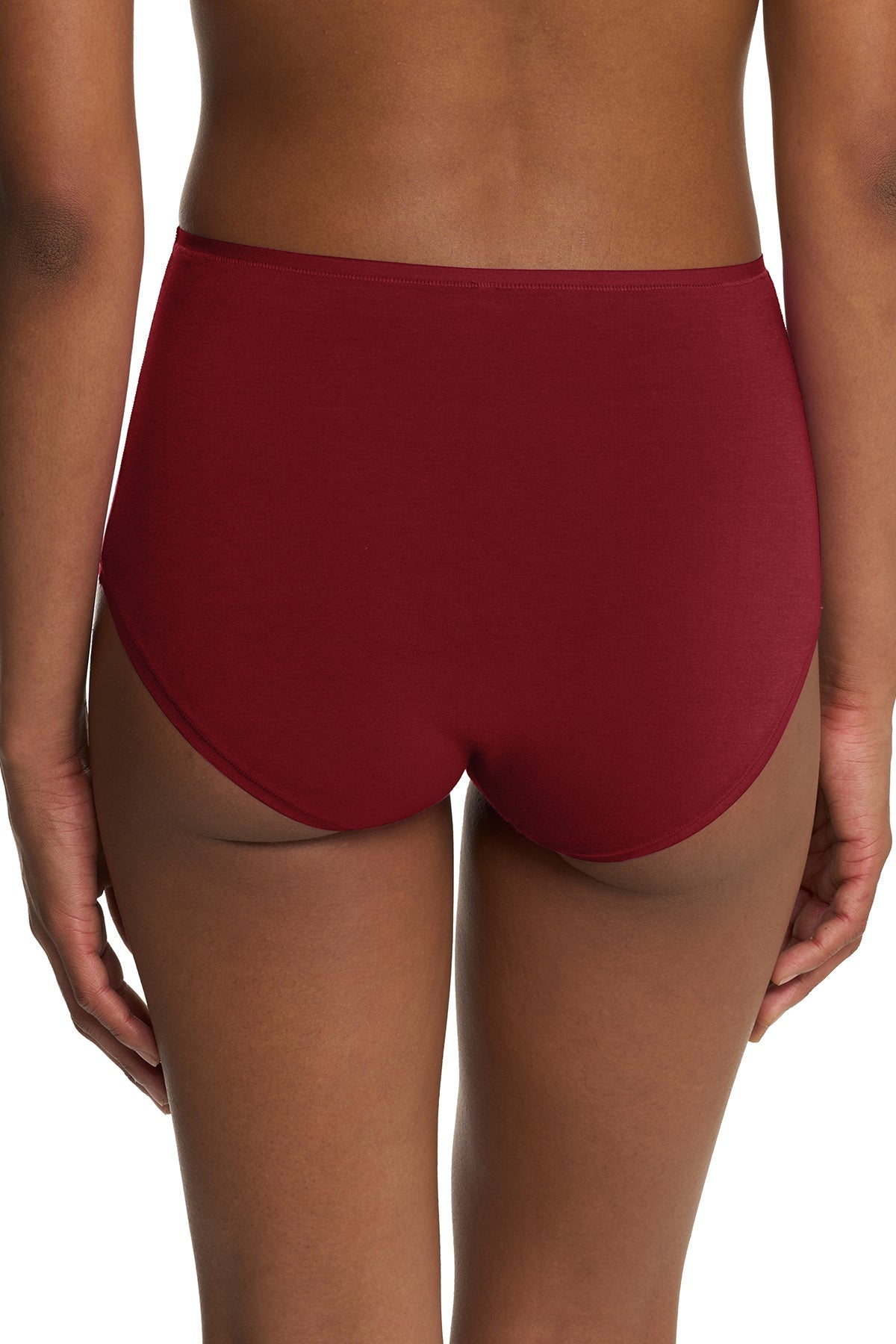 Bliss Bare Cotton High Waist Brief Dk Red Natori