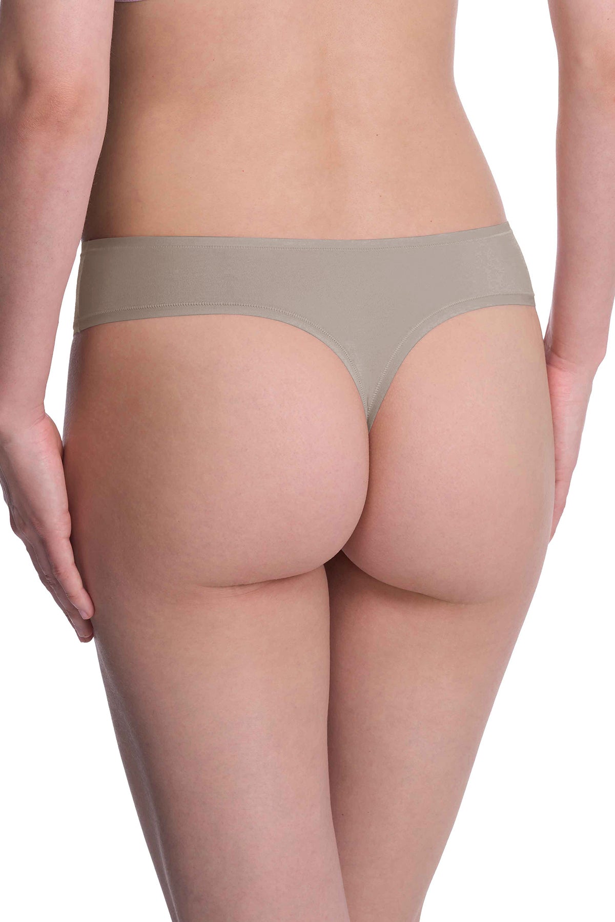 Bliss Bare Cotton Thong Smoky Natori