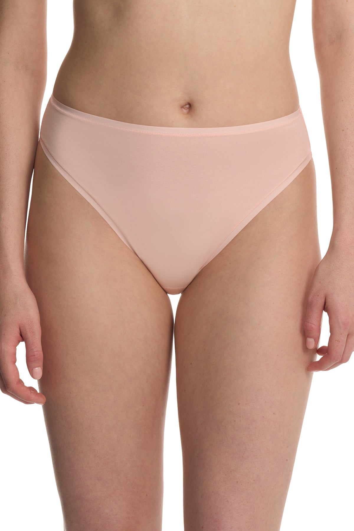 Bliss Bare Cotton High Cut Brief 3-Pack Peach Whip/Nostalgia Rose/Buff Natori