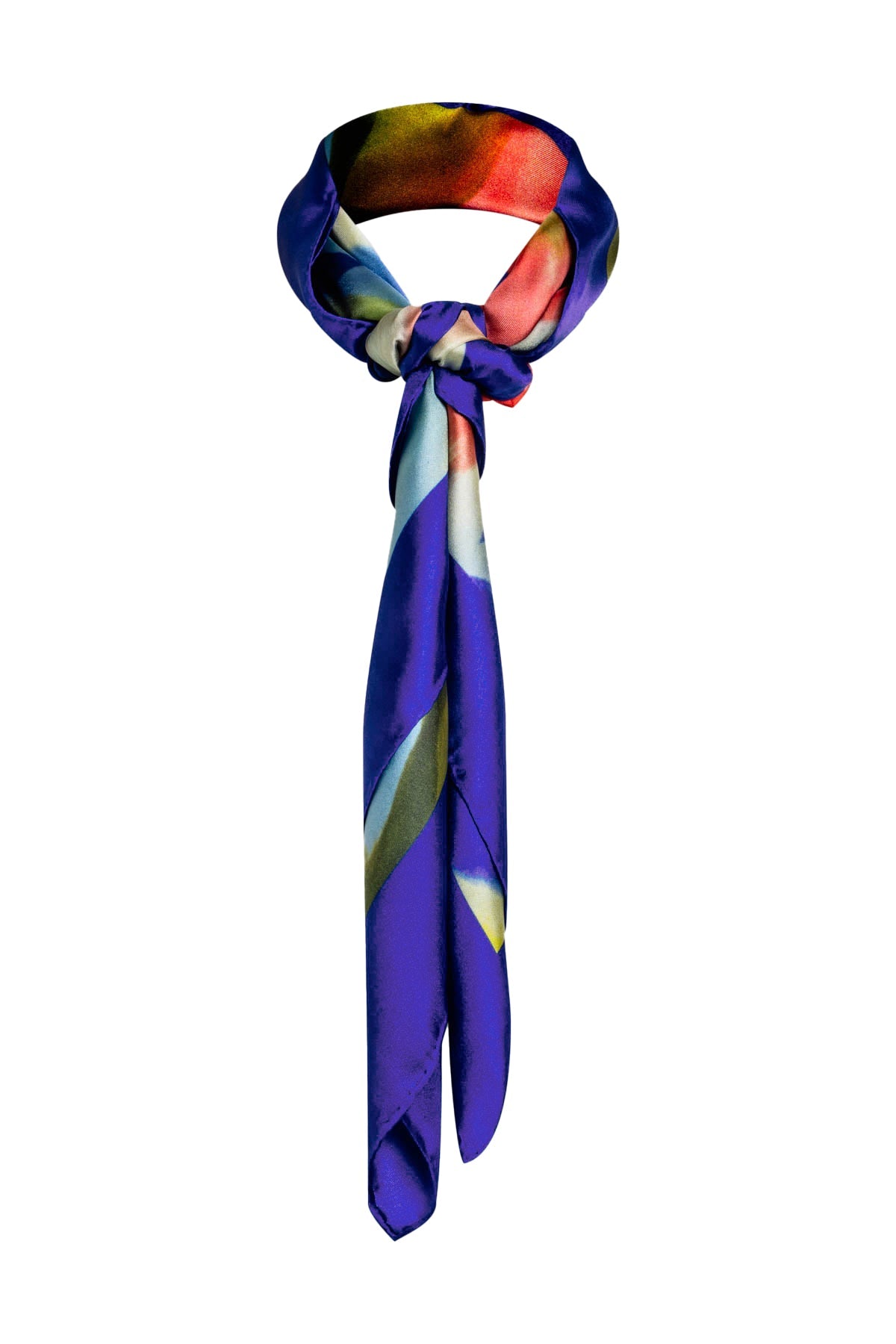 Silk Long Scarf Kumo Blue Multi Natori