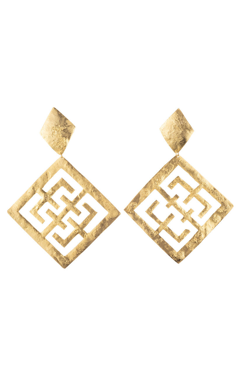 Buy Gold Plated Brass Infinity Clip Earrings in Gold Online Gold Natori