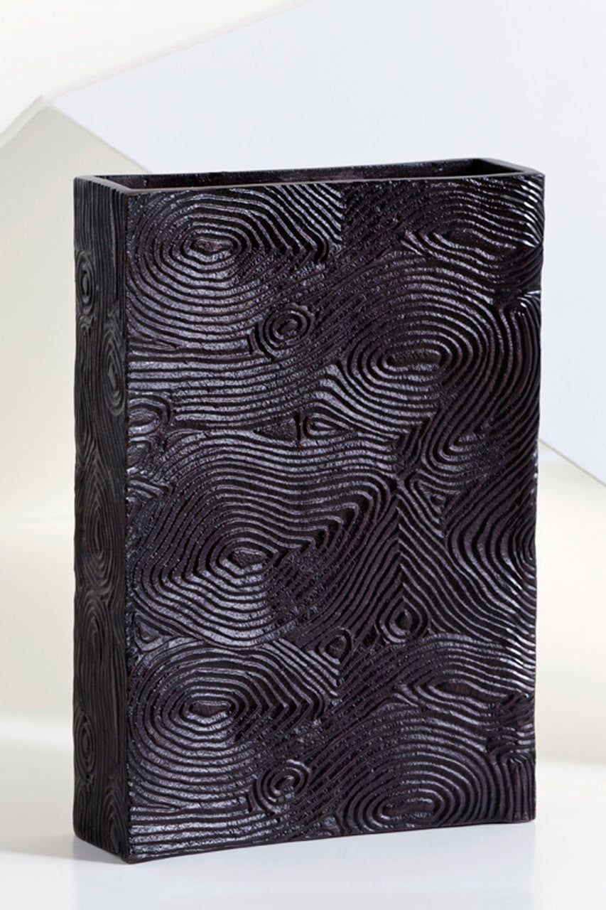 Buy Wood Grain Vase in Bronze Online Bronze Natori