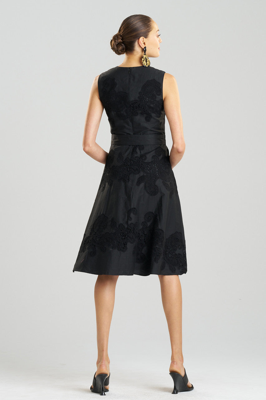 Buy Madeira Cutwork Embroidered Fit & Flare Dress in Black Online Black Natori