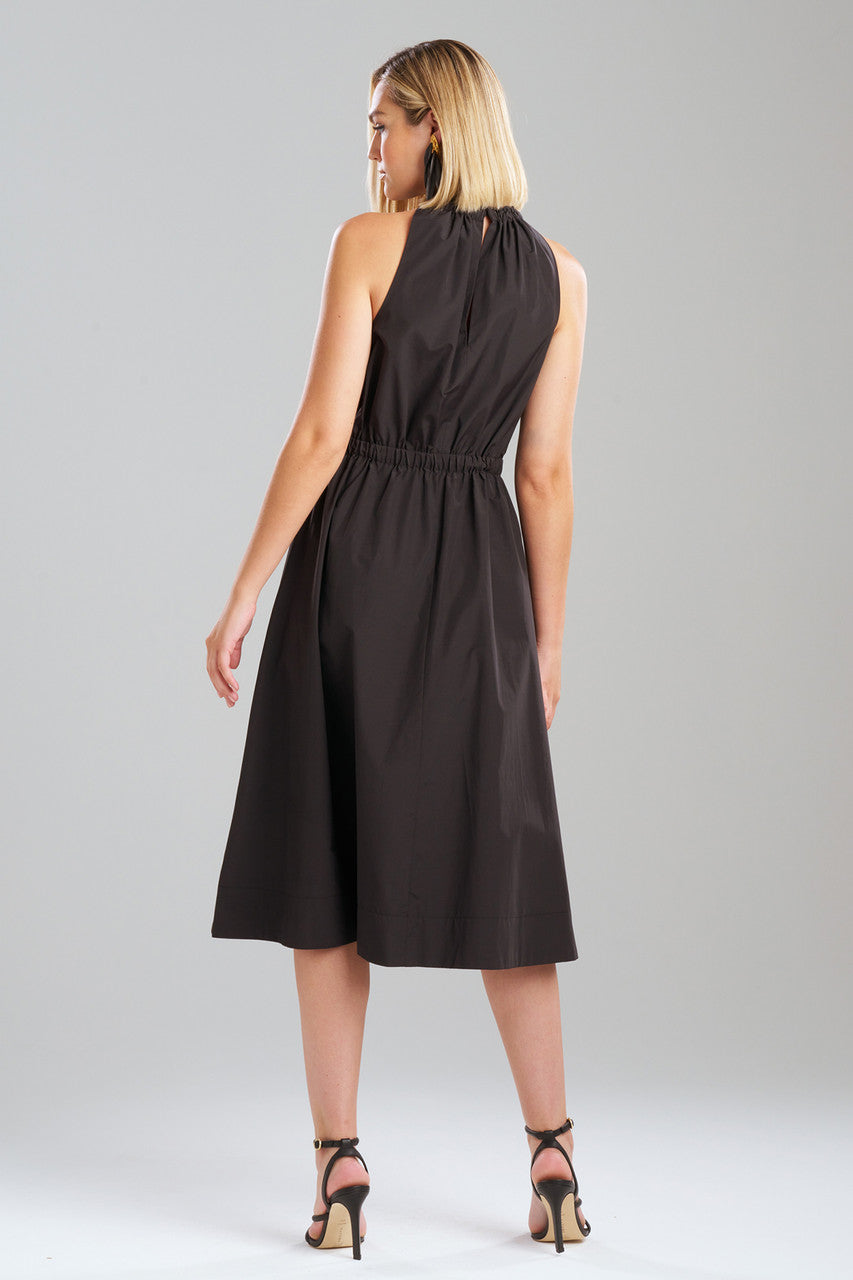 Buy Techno Poplin Dress in Black Online Black Natori