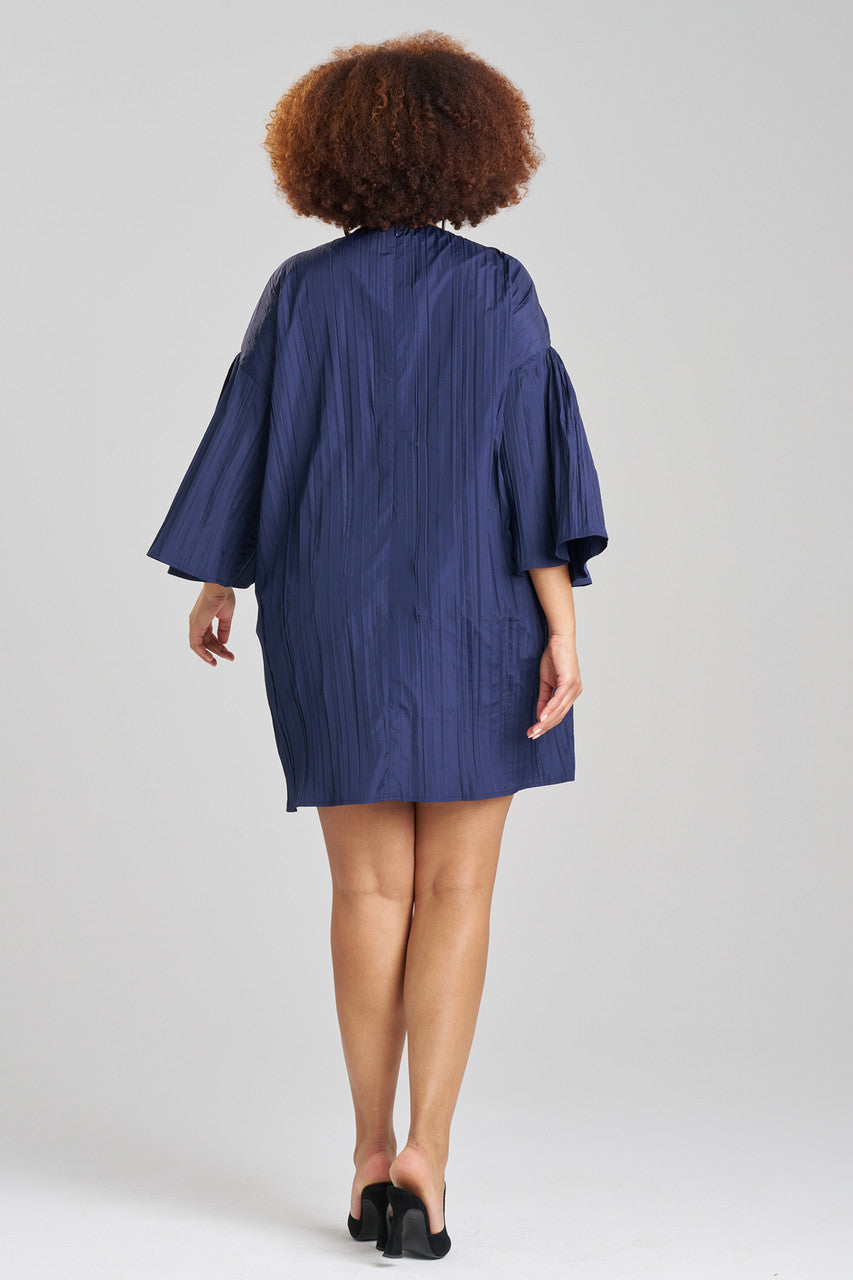 Buy Taffeta Plisse Dress in Midnight Navy Online Midnight Navy Natori